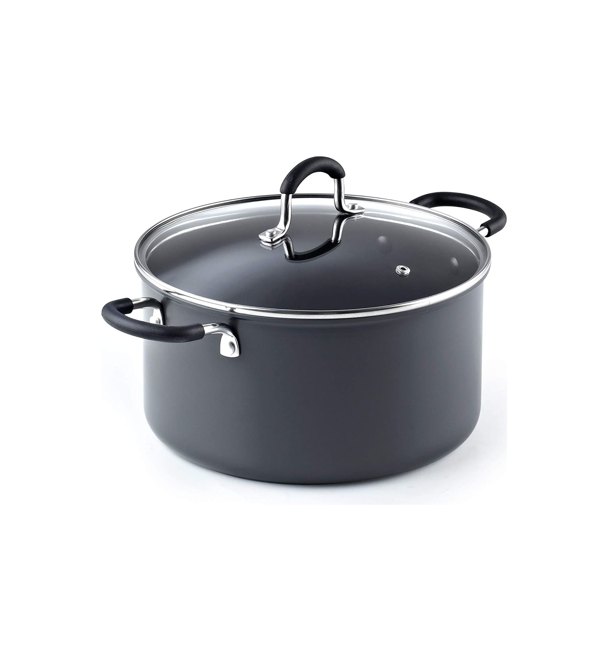 12-Piece Nonstick Hard Anodized Cookware Set, Black