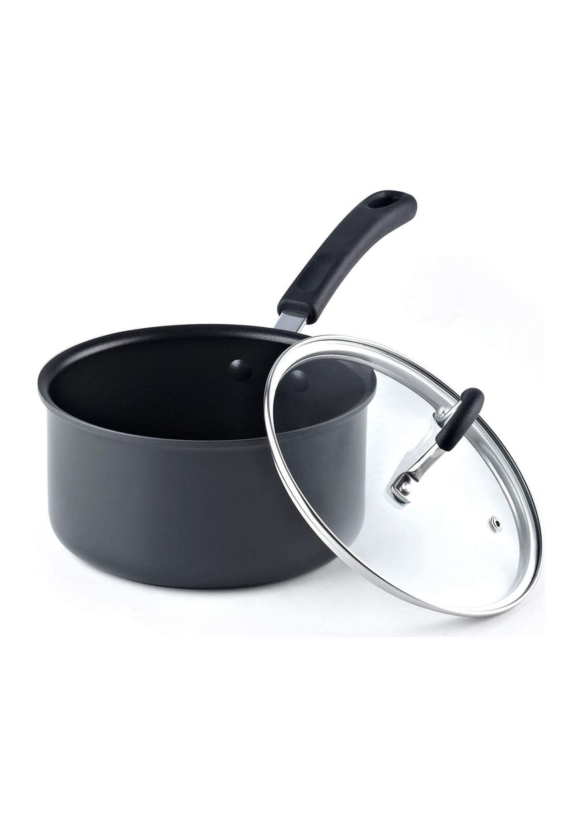 12-Piece Nonstick Hard Anodized Cookware Set, Black