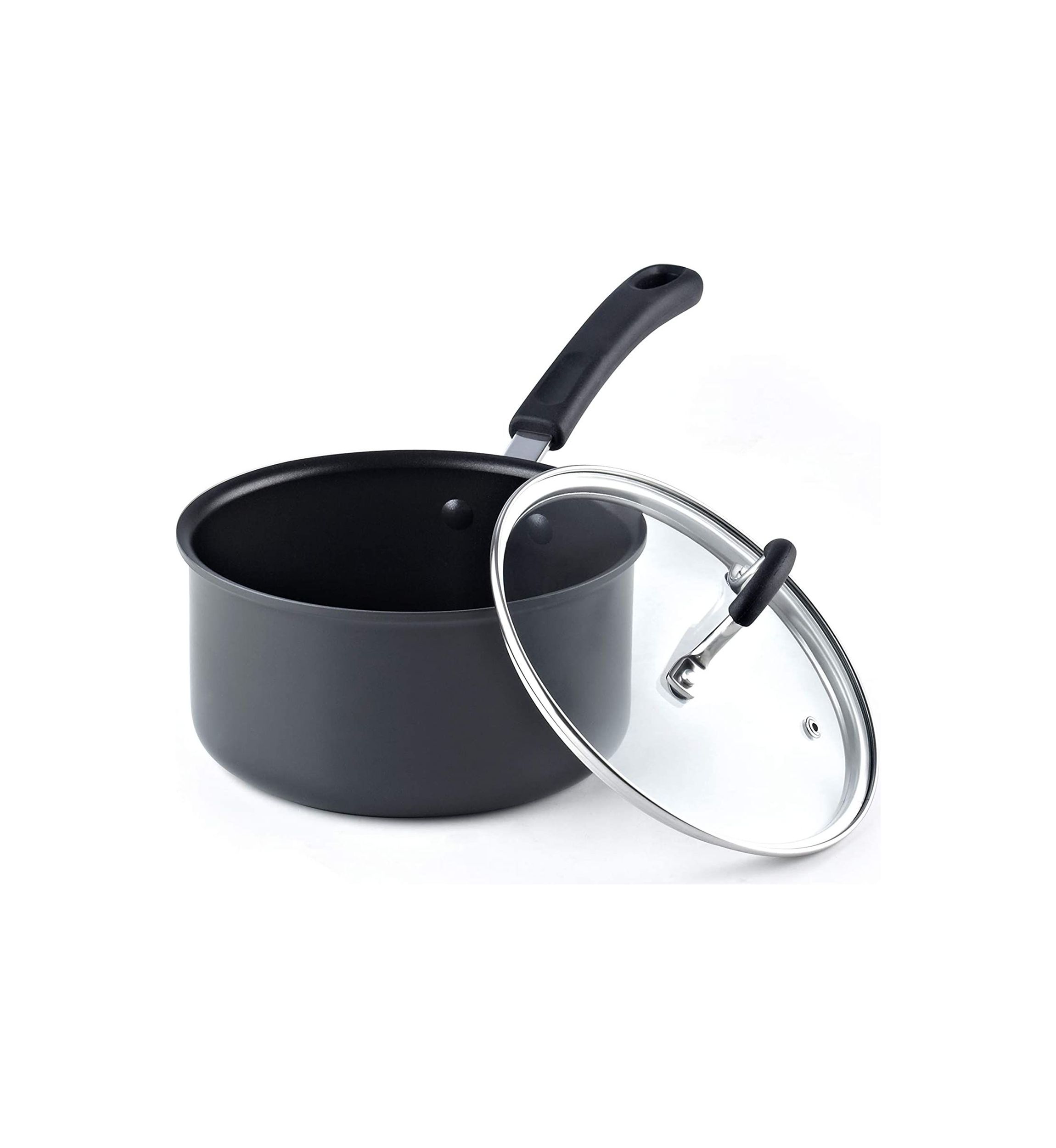 12-Piece Nonstick Hard Anodized Cookware Set, Black