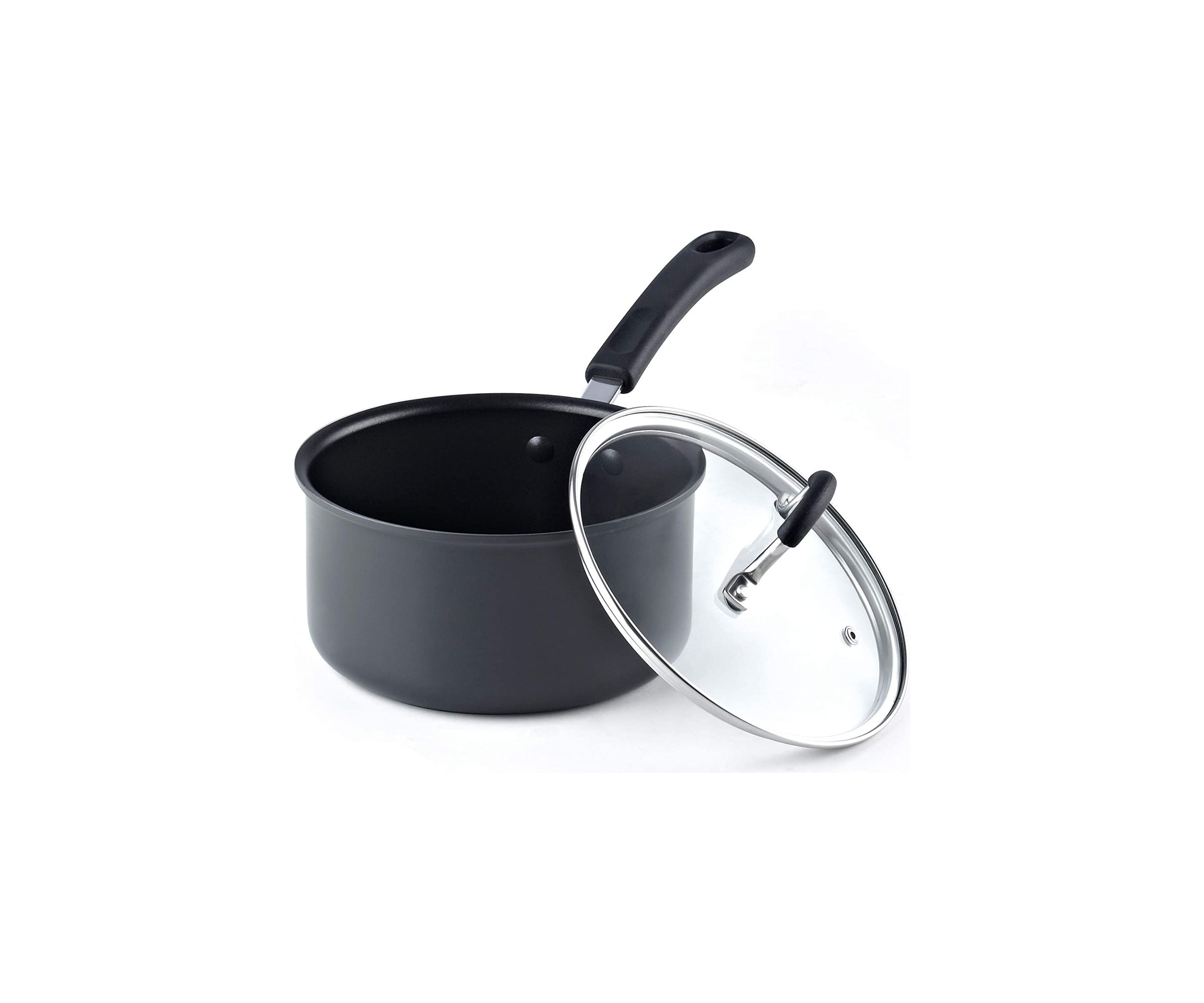 12-Piece Nonstick Hard Anodized Cookware Set, Black