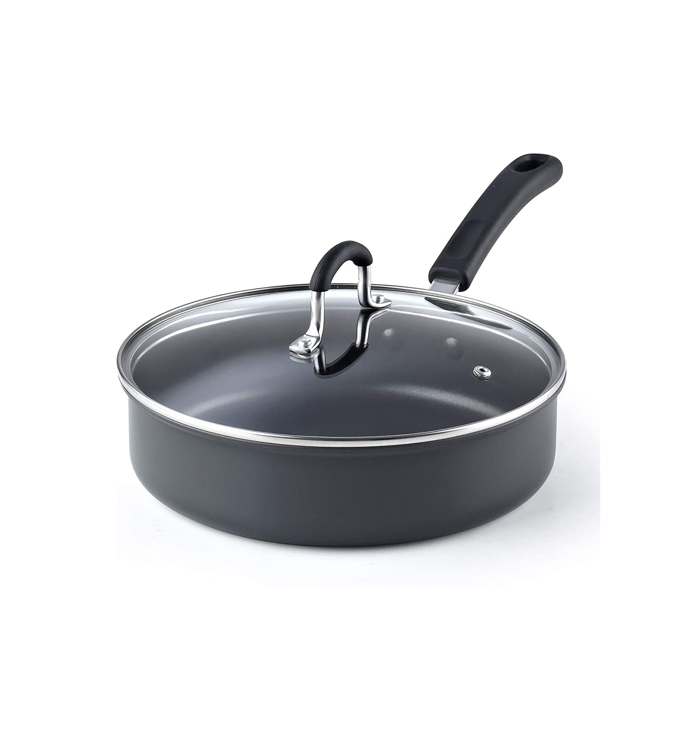 12-Piece Nonstick Hard Anodized Cookware Set, Black
