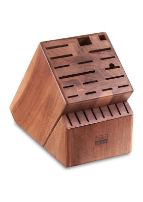 25 Slots Acacia Wood Knife Storage Block