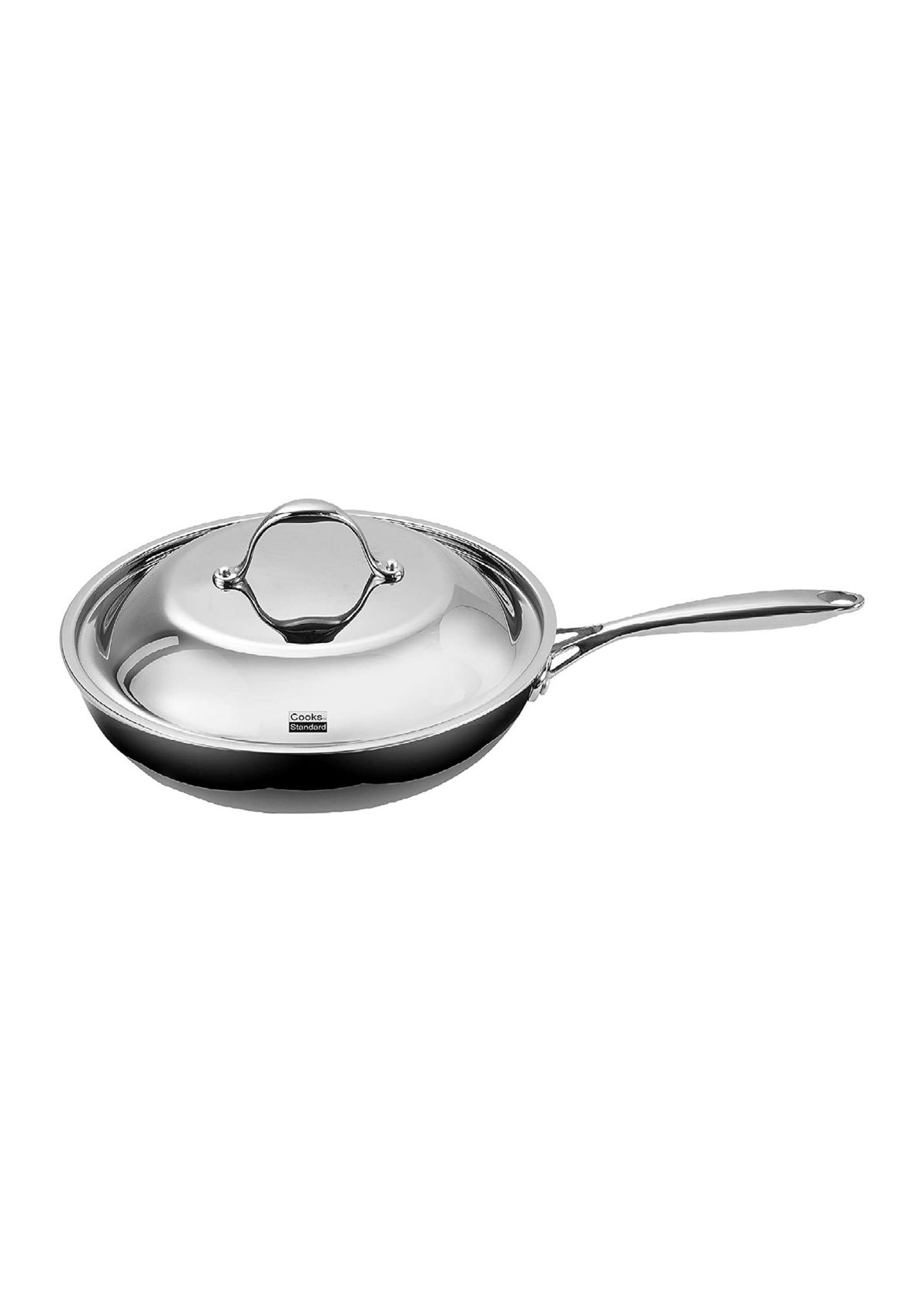 12-Inch Fry Pan with Dome Lid, Multi-Ply Clad Stainless Steel
