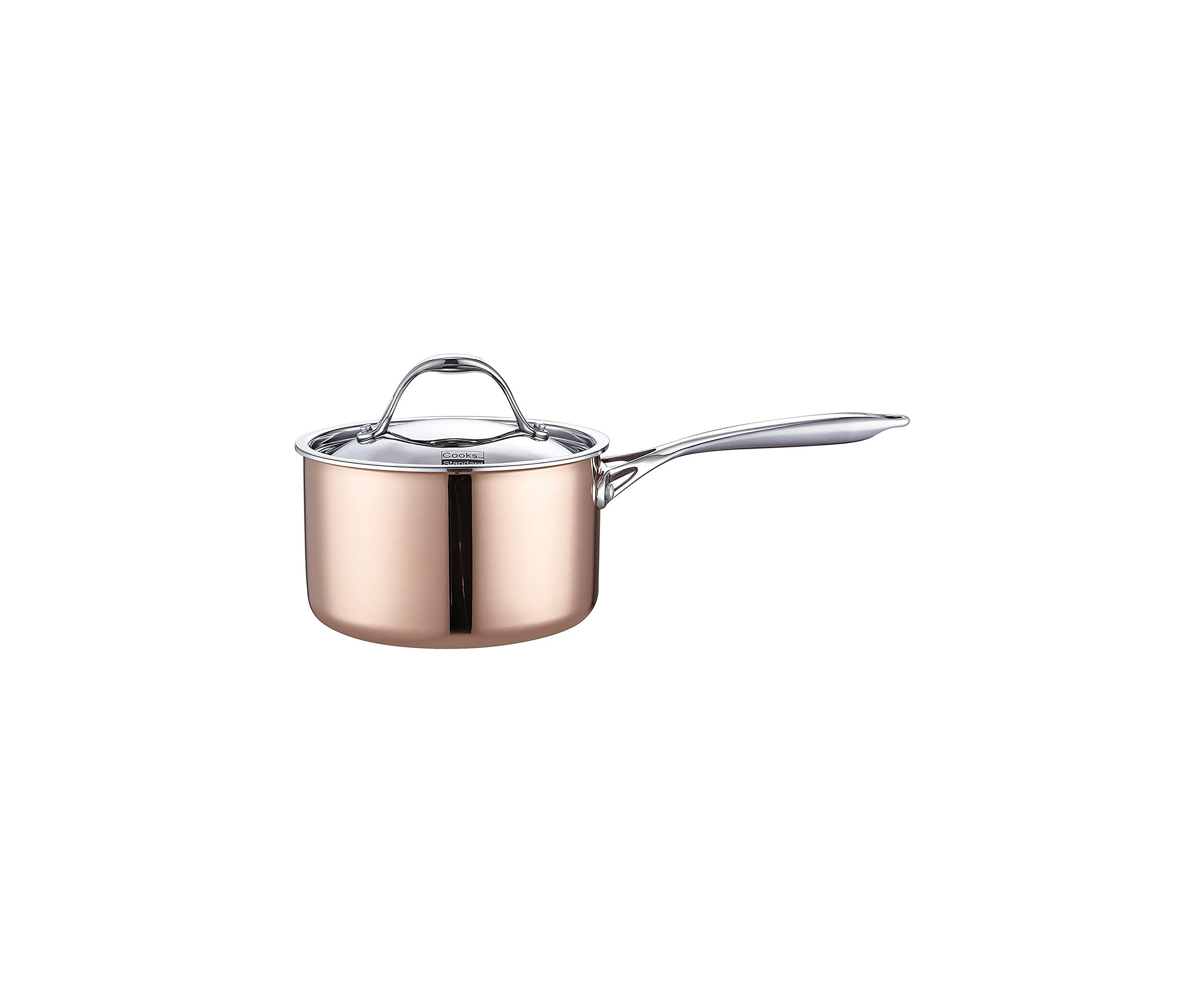 8-Piece Multi-Ply Clad Copper Cookware Set
