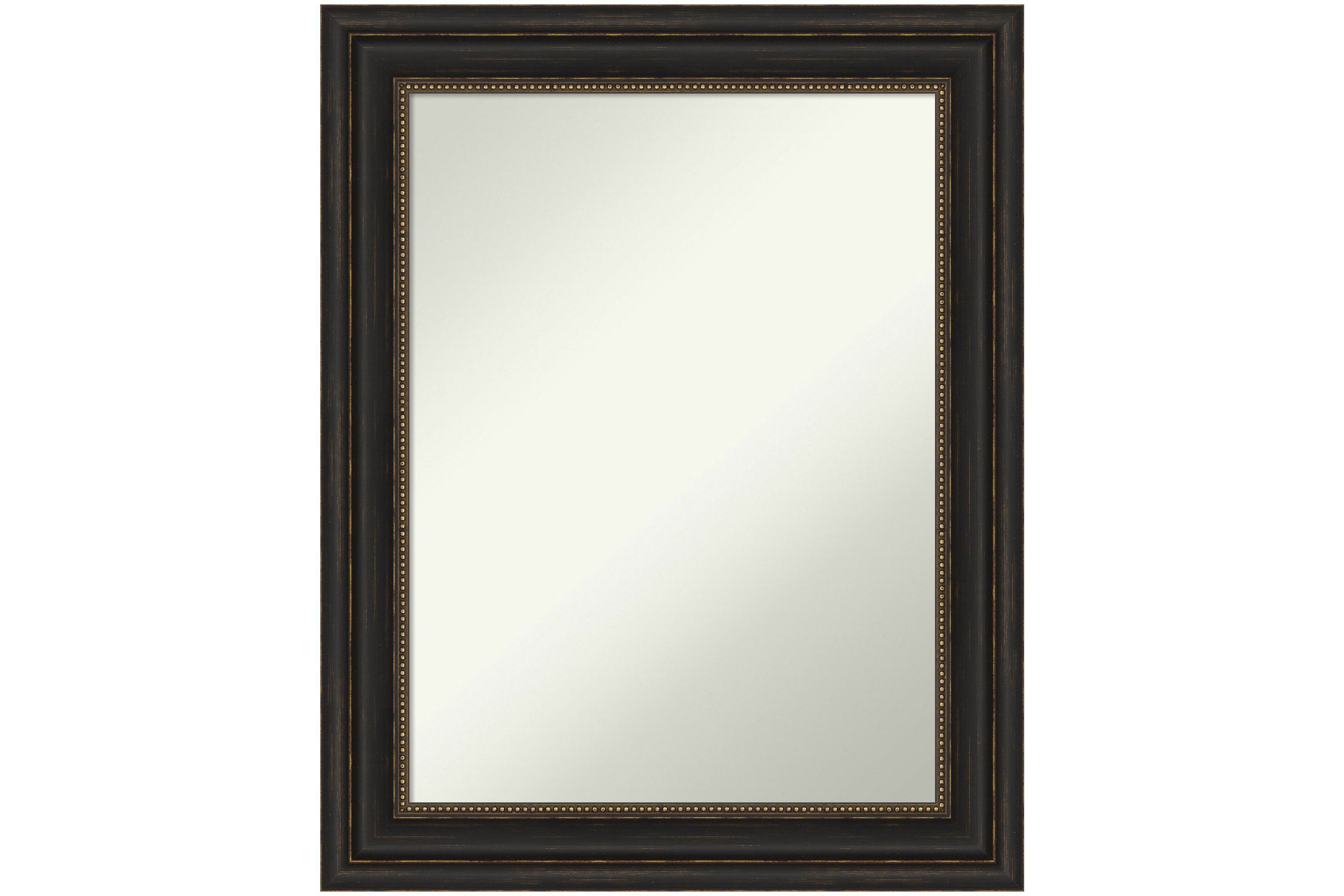Accent Bronze Framed Non-Beveled Bathroom Wall Mirror