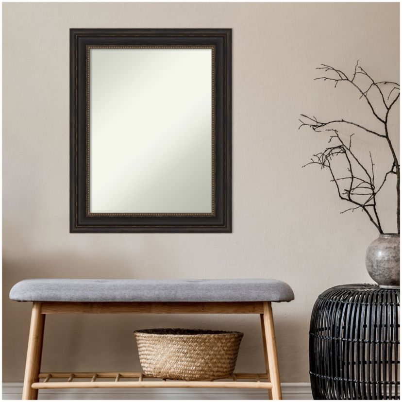 Accent Bronze Framed Non-Beveled Bathroom Wall Mirror