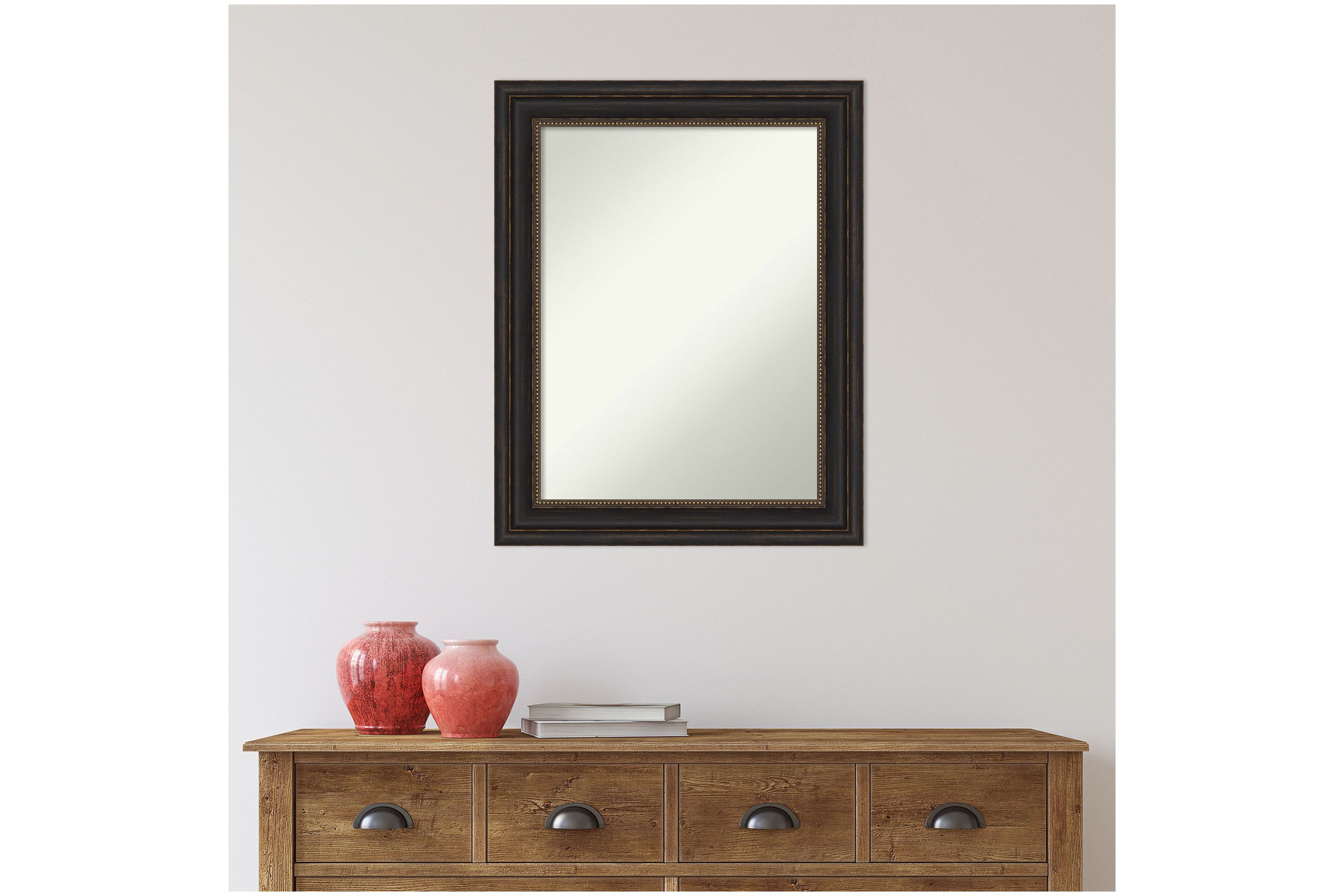 Accent Bronze Framed Non-Beveled Bathroom Wall Mirror