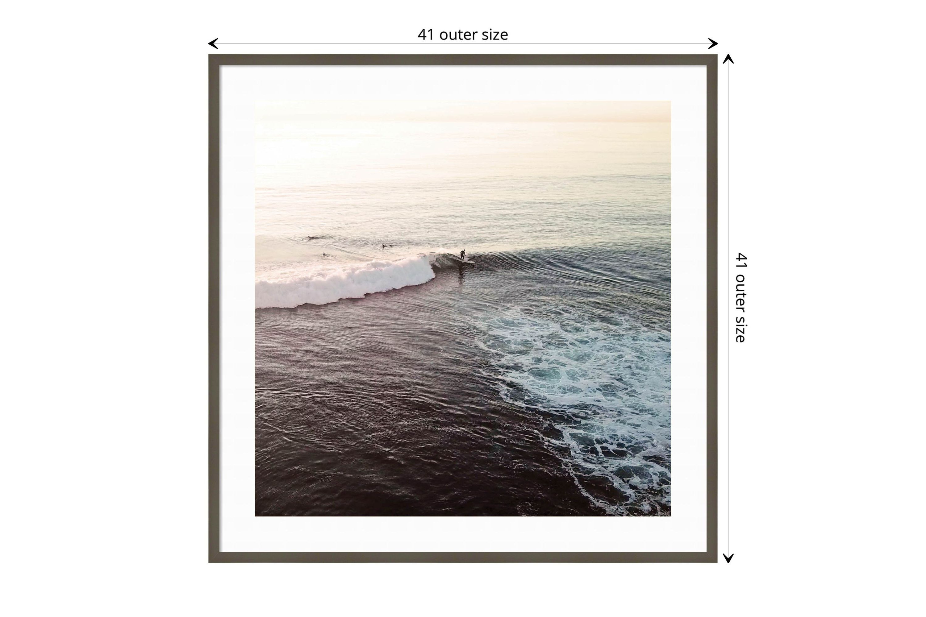 La Jolla 1 Square by Rachel Dowd Wood Framed Wall Art Print