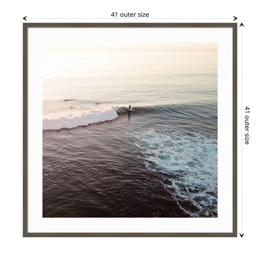 La Jolla 1 Square by Rachel Dowd Wood Framed Wall Art Print