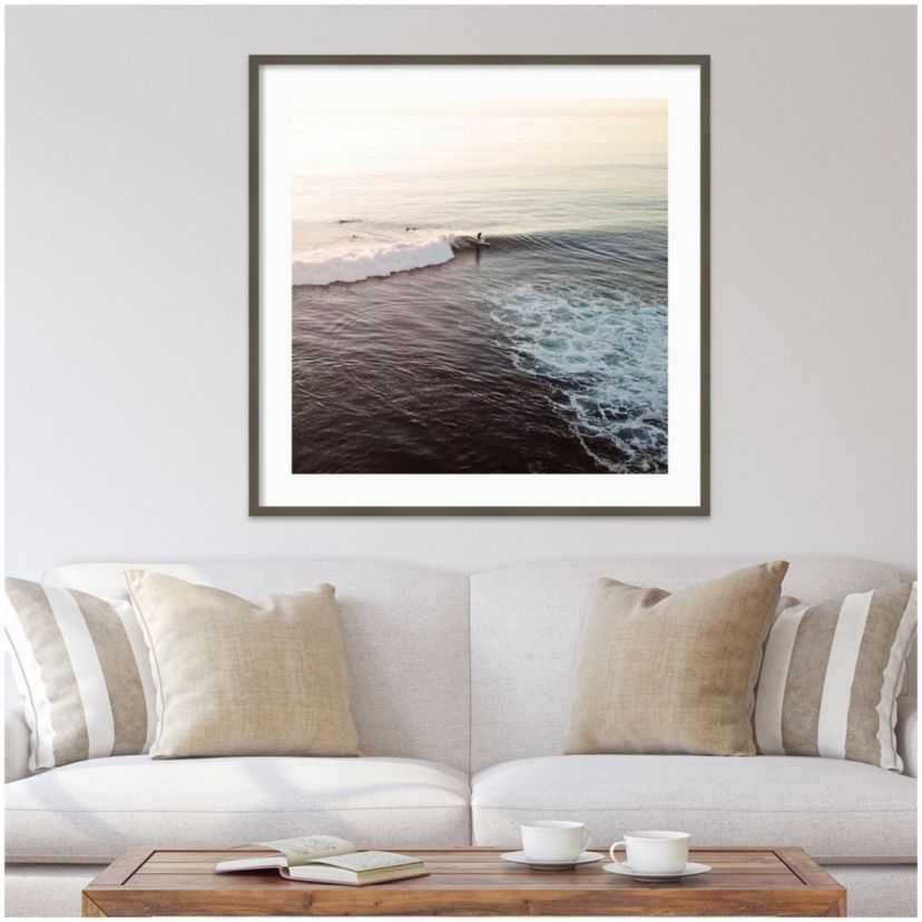 La Jolla 1 Square by Rachel Dowd Wood Framed Wall Art Print