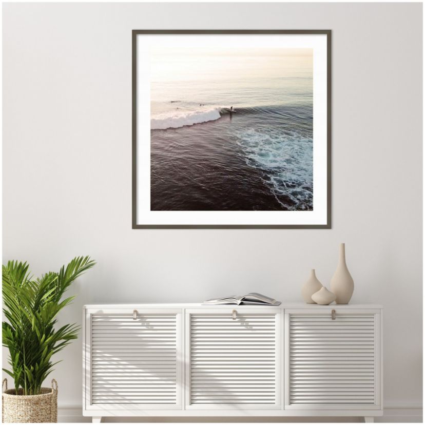 La Jolla 1 Square by Rachel Dowd Wood Framed Wall Art Print