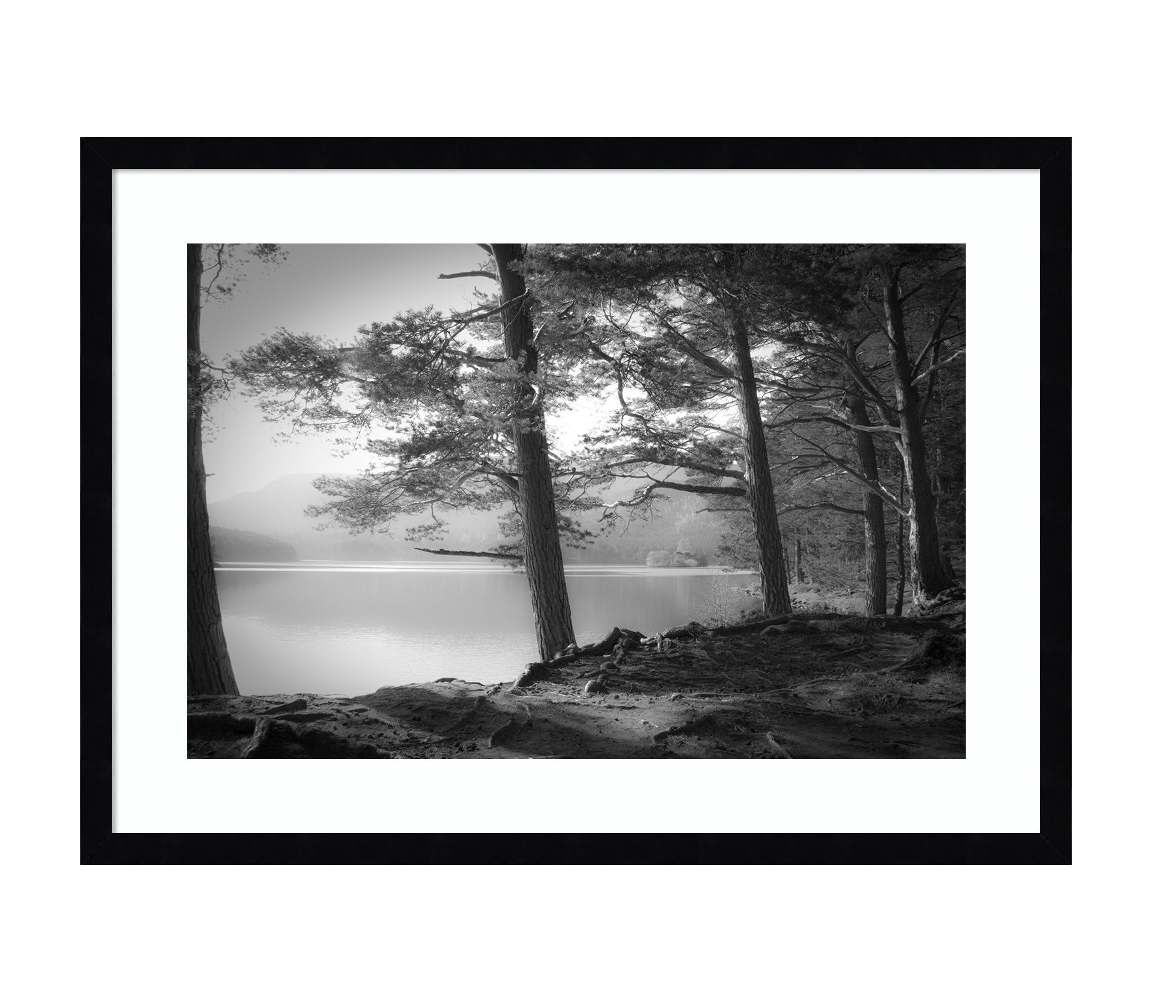 Scottish Lake by Dorit Fuhg Wood Framed Wall Art Print