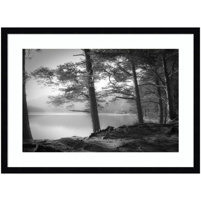 Scottish Lake by Dorit Fuhg Wood Framed Wall Art Print