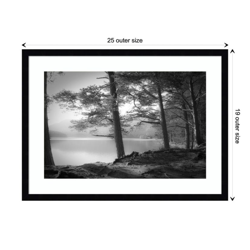 Scottish Lake by Dorit Fuhg Wood Framed Wall Art Print