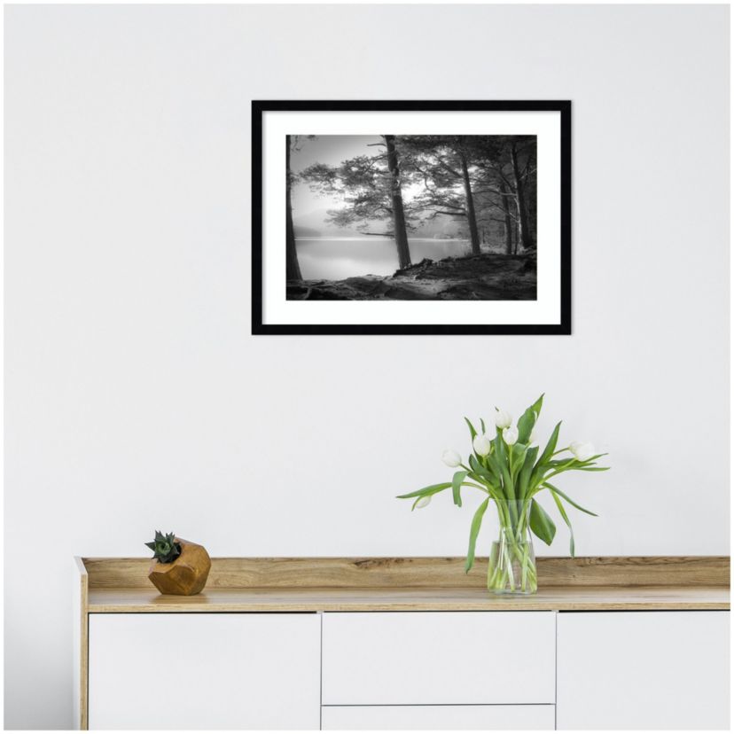 Scottish Lake by Dorit Fuhg Wood Framed Wall Art Print