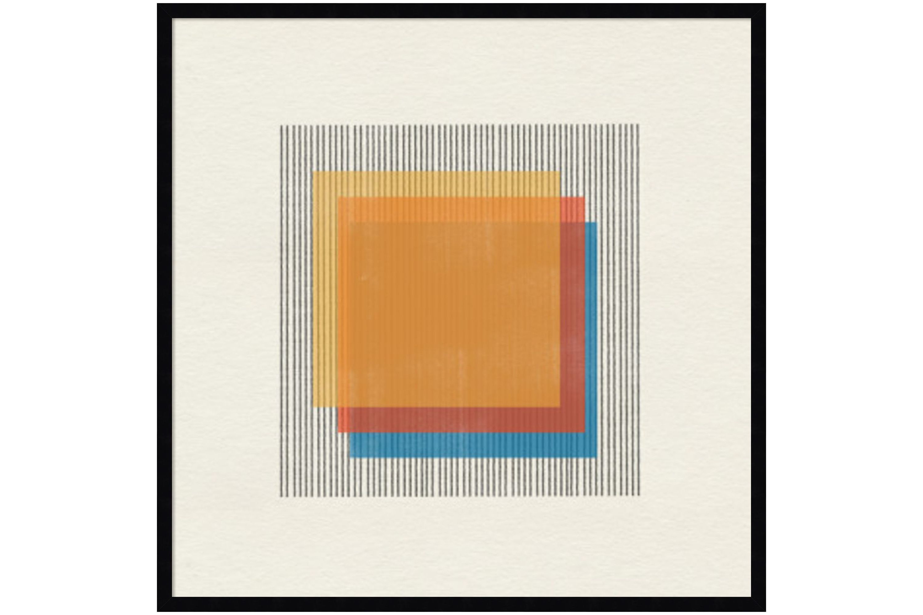 Midcentury Modern Squares No 1 by The MIUUS STUDIO Wood Framed Wall Art Print