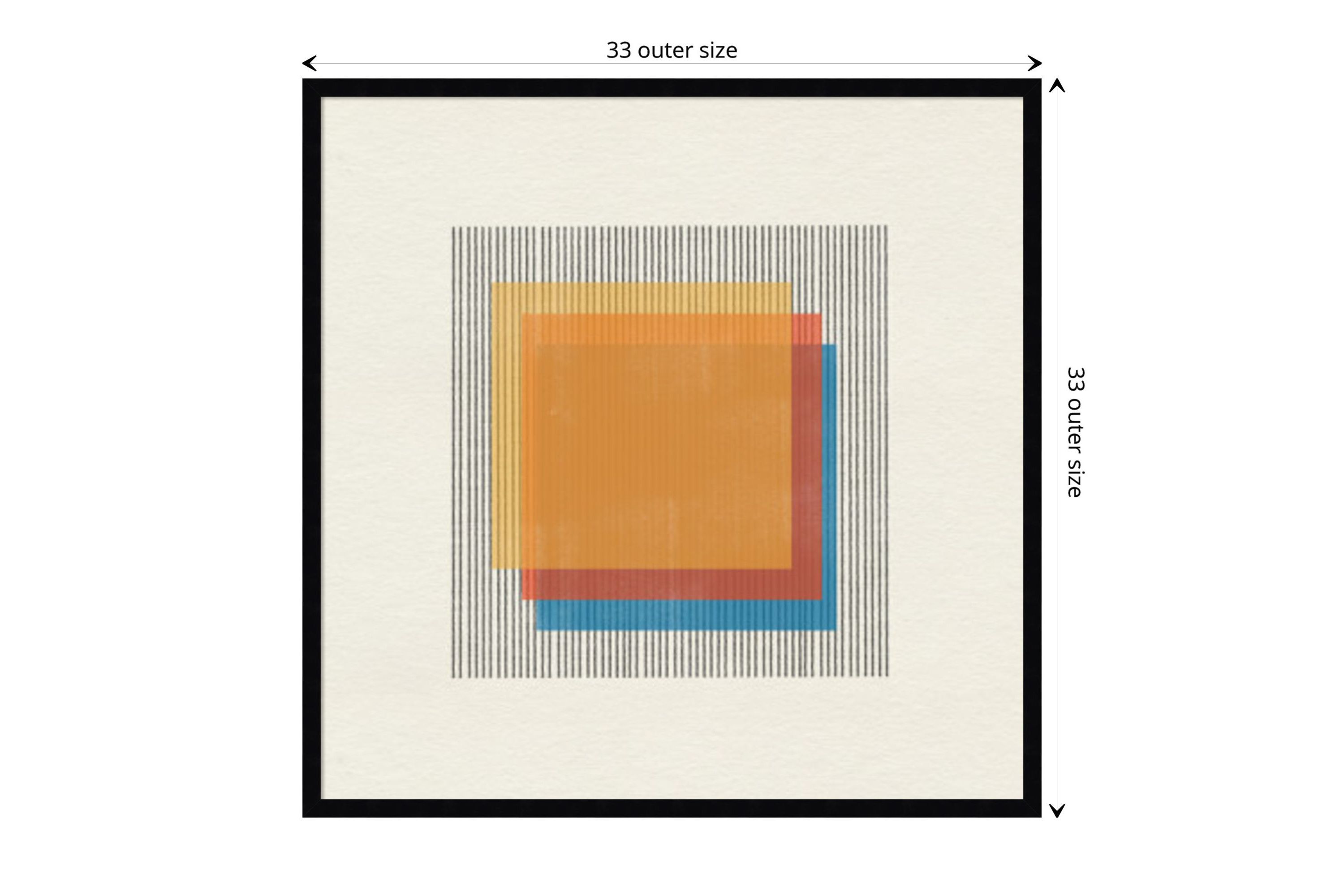 Midcentury Modern Squares No 1 by The MIUUS STUDIO Wood Framed Wall Art Print