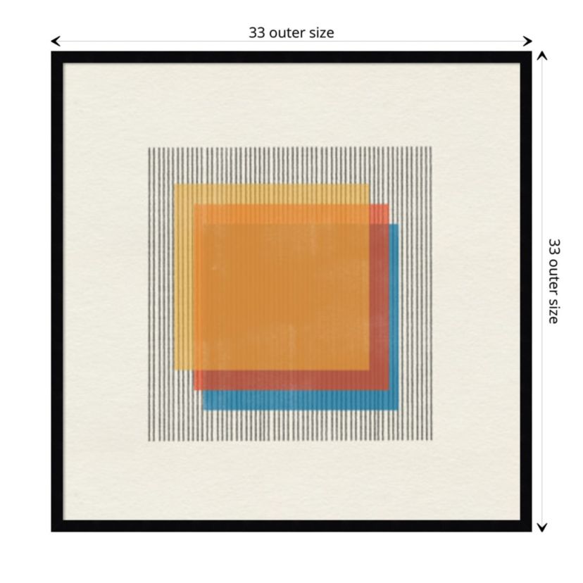 Midcentury Modern Squares No 1 by The MIUUS STUDIO Wood Framed Wall Art Print
