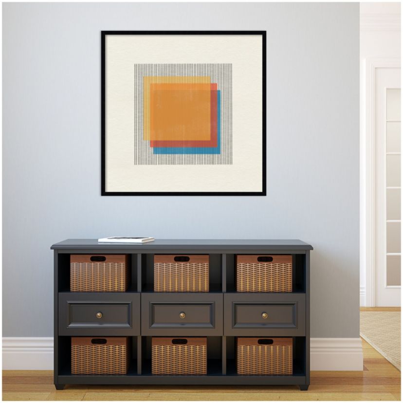 Midcentury Modern Squares No 1 by The MIUUS STUDIO Wood Framed Wall Art Print