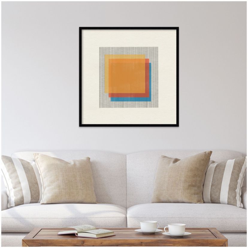 Midcentury Modern Squares No 1 by The MIUUS STUDIO Wood Framed Wall Art Print
