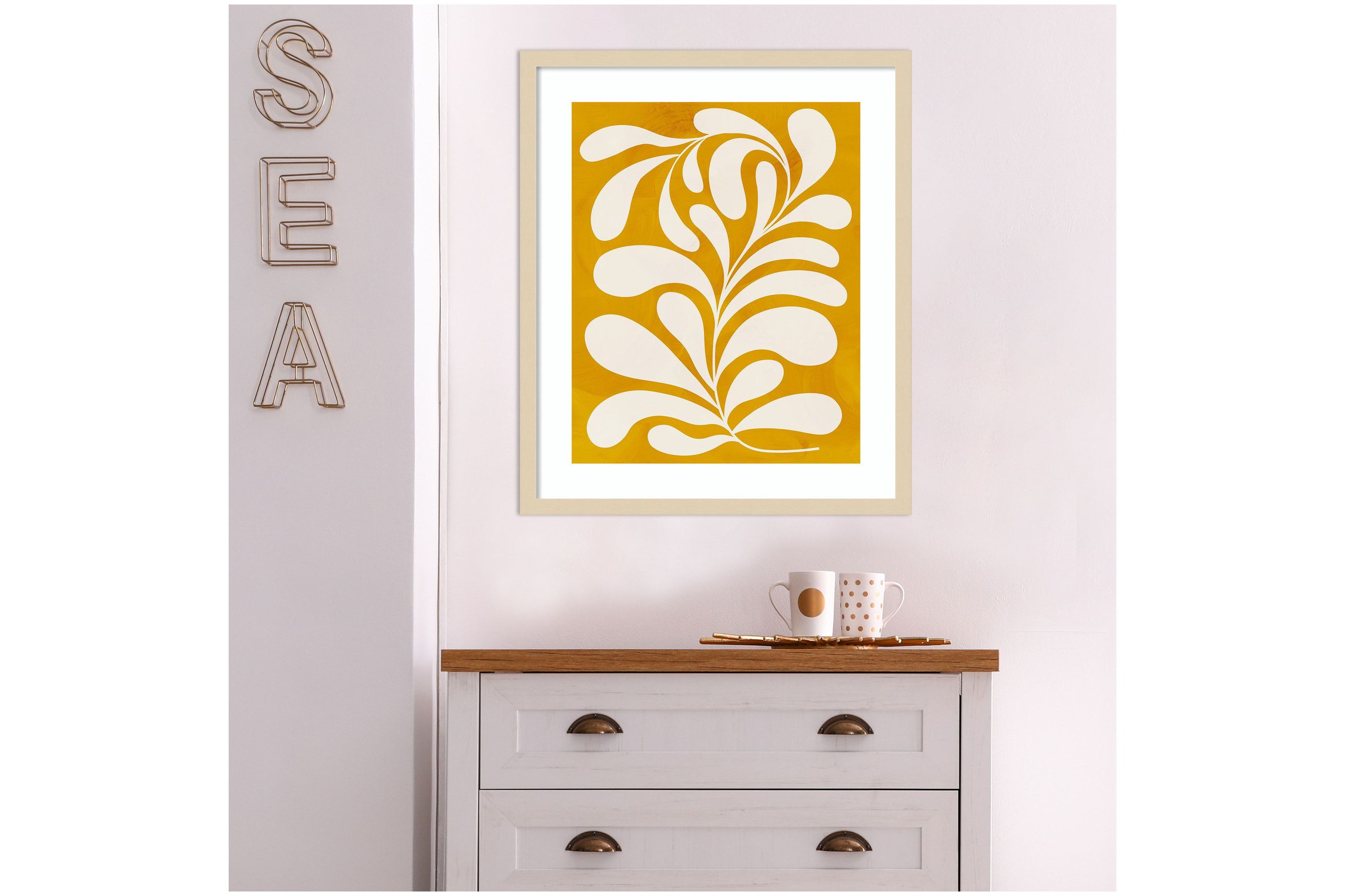 Goldenrod I by Grace Popp Wood Framed Wall Art Print
