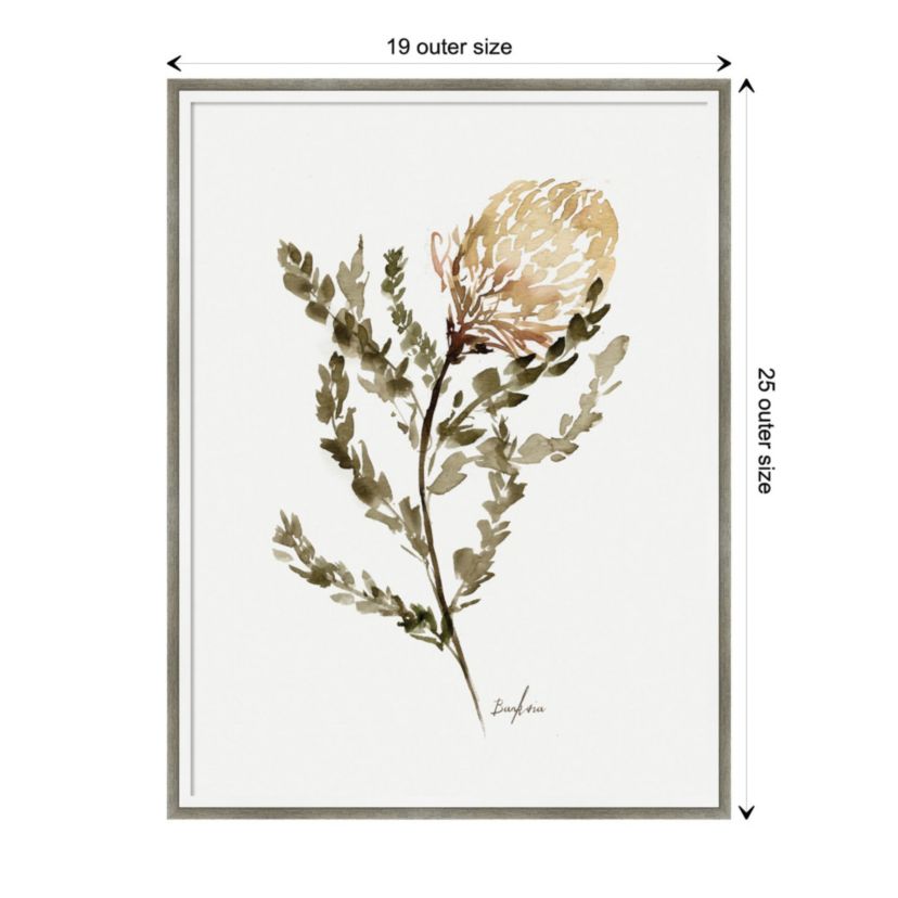 Wild Banksia by Sara Berrenson Wood Framed Wall Art Print