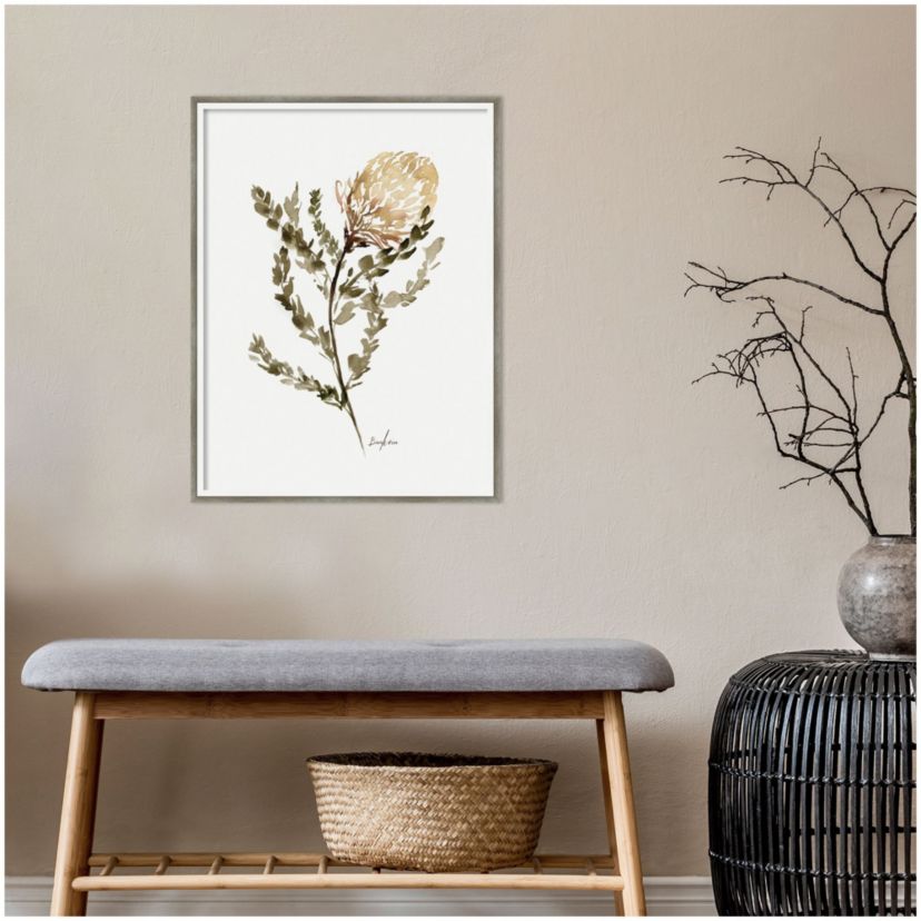 Wild Banksia by Sara Berrenson Wood Framed Wall Art Print
