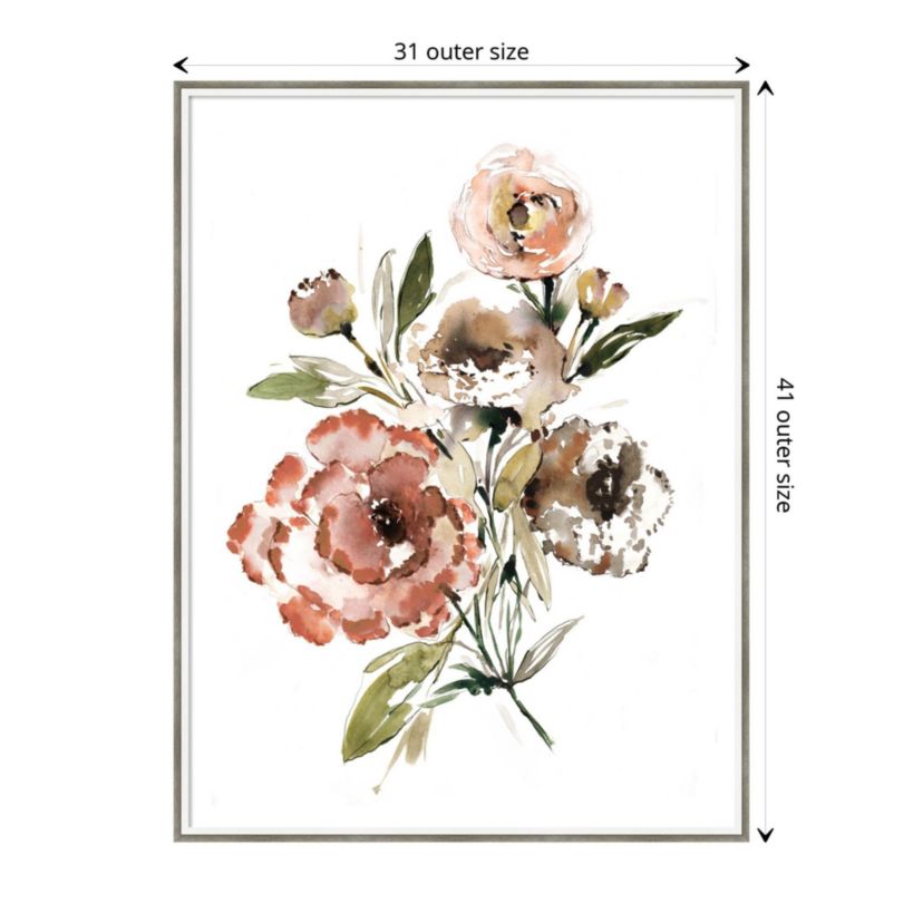 Bouquet Muted by Sara Berrenson Wood Framed Wall Art Print