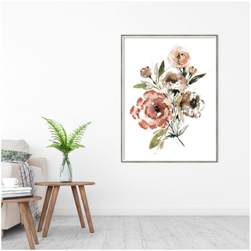 Bouquet Muted by Sara Berrenson Wood Framed Wall Art Print