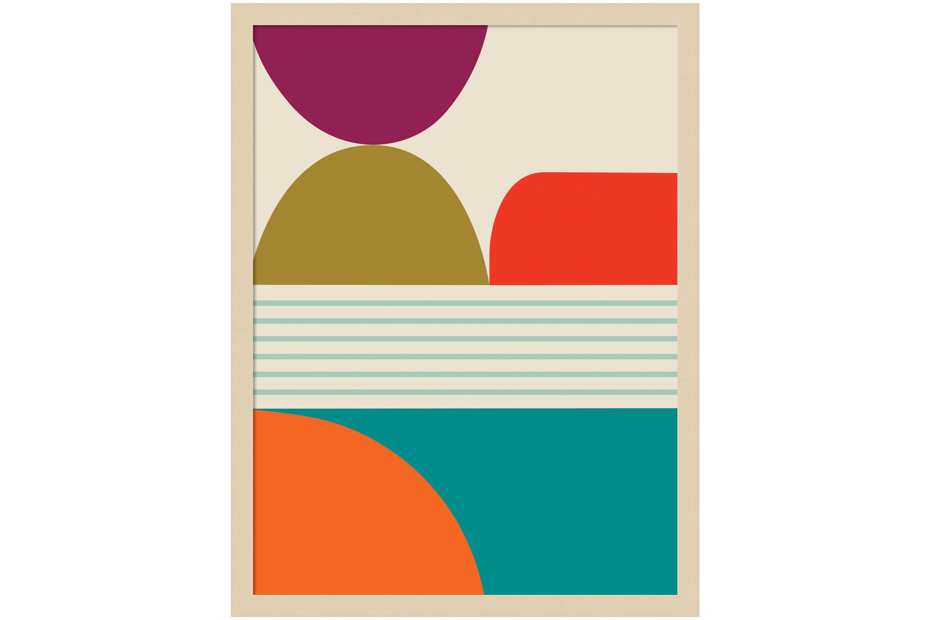 Mid Century Modern Pattern 1 by Rachel Lee Wood Framed Wall Art Print