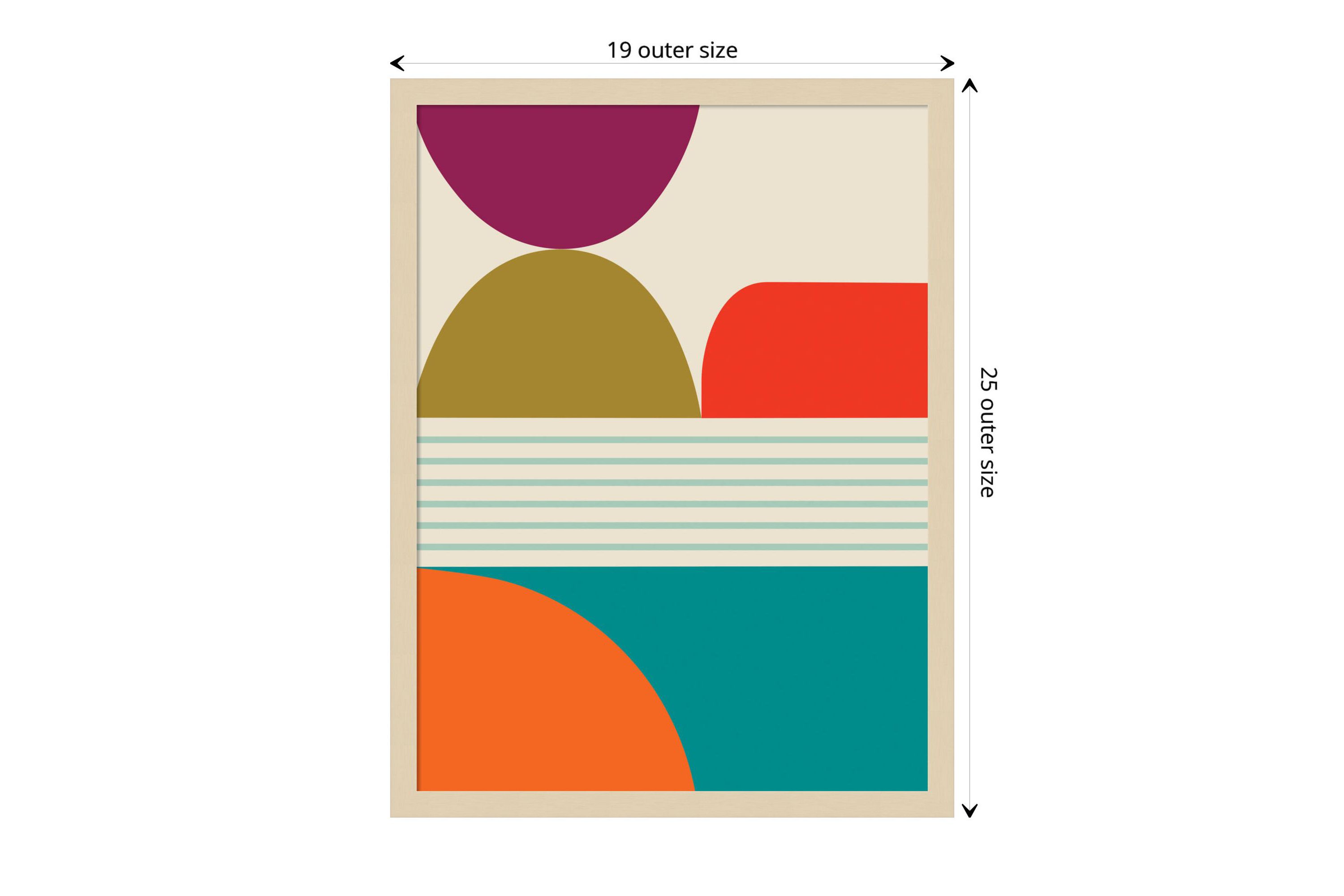 Mid Century Modern Pattern 1 by Rachel Lee Wood Framed Wall Art Print