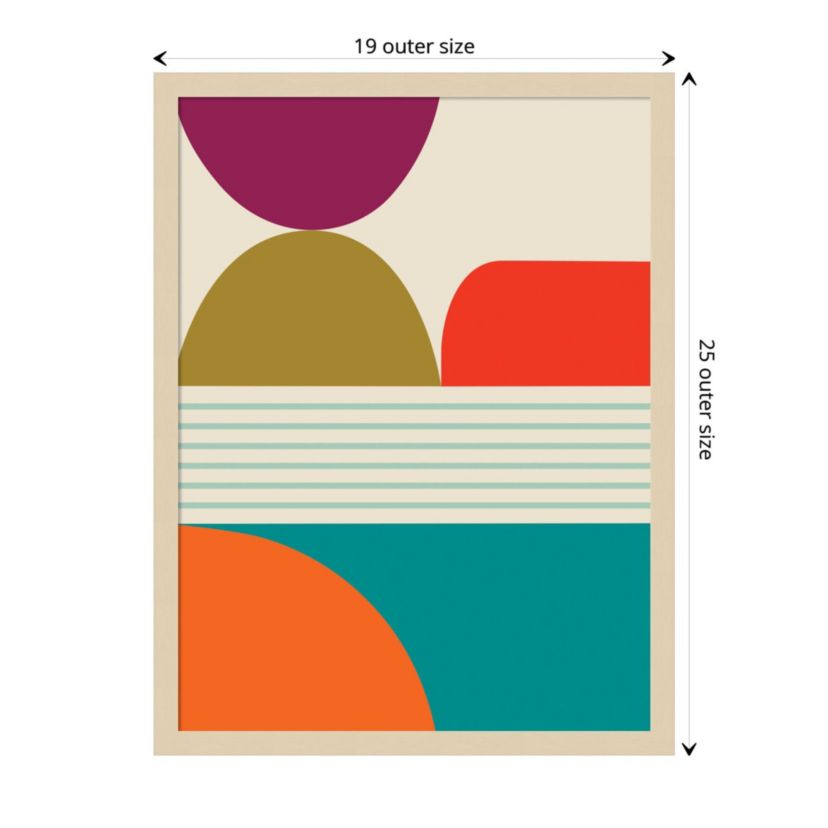 Mid Century Modern Pattern 1 by Rachel Lee Wood Framed Wall Art Print