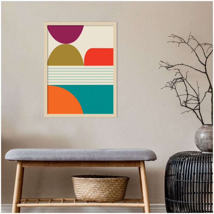 Mid Century Modern Pattern 1 by Rachel Lee Wood Framed Wall Art Print