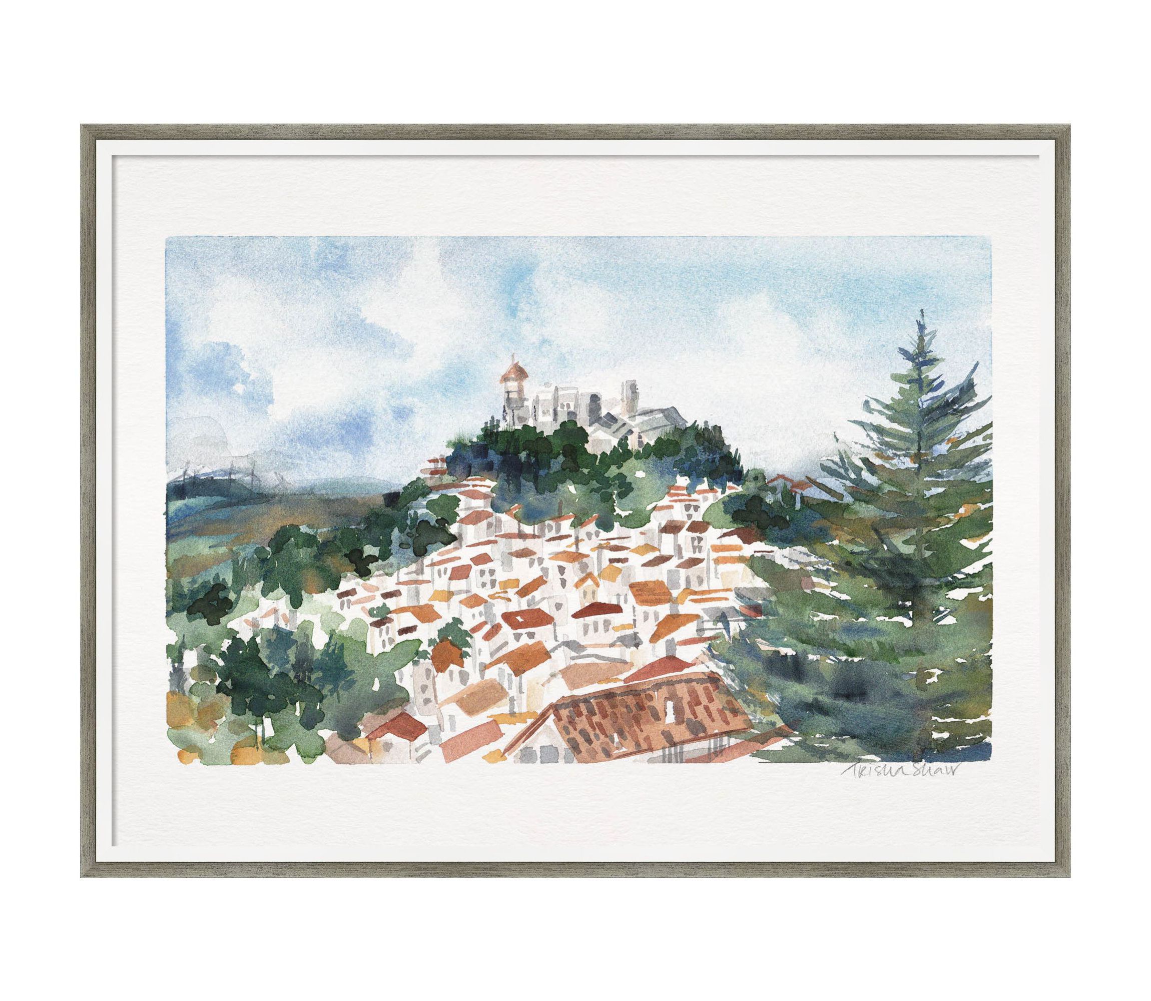 Casares Spain by Patricia Shaw Wood Framed Wall Art Print