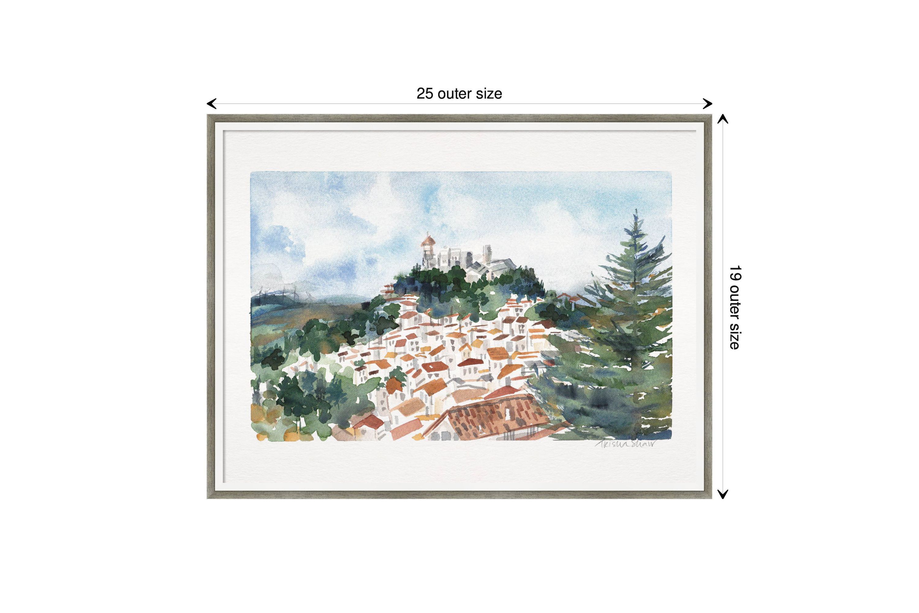 Casares Spain by Patricia Shaw Wood Framed Wall Art Print
