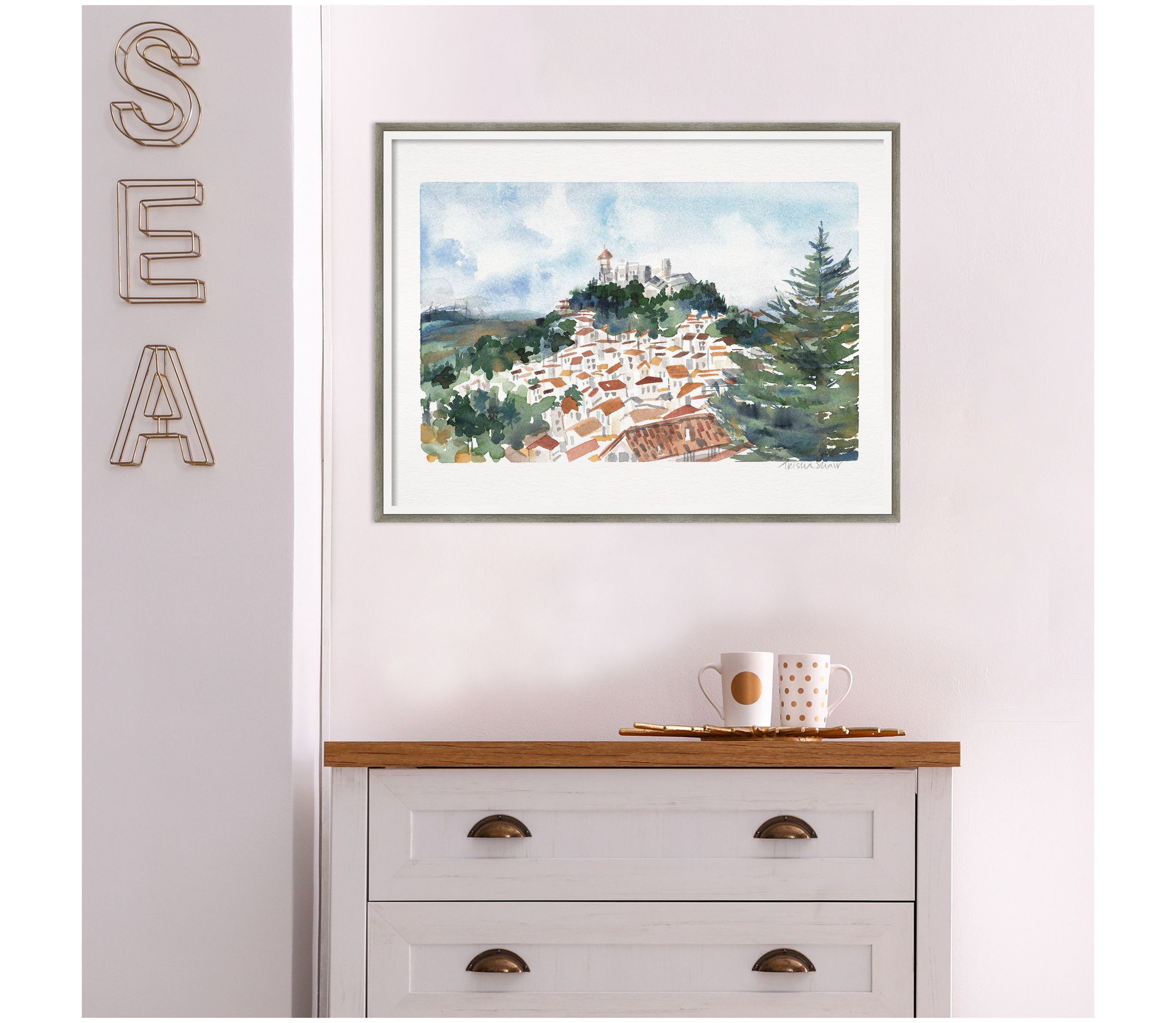 Casares Spain by Patricia Shaw Wood Framed Wall Art Print