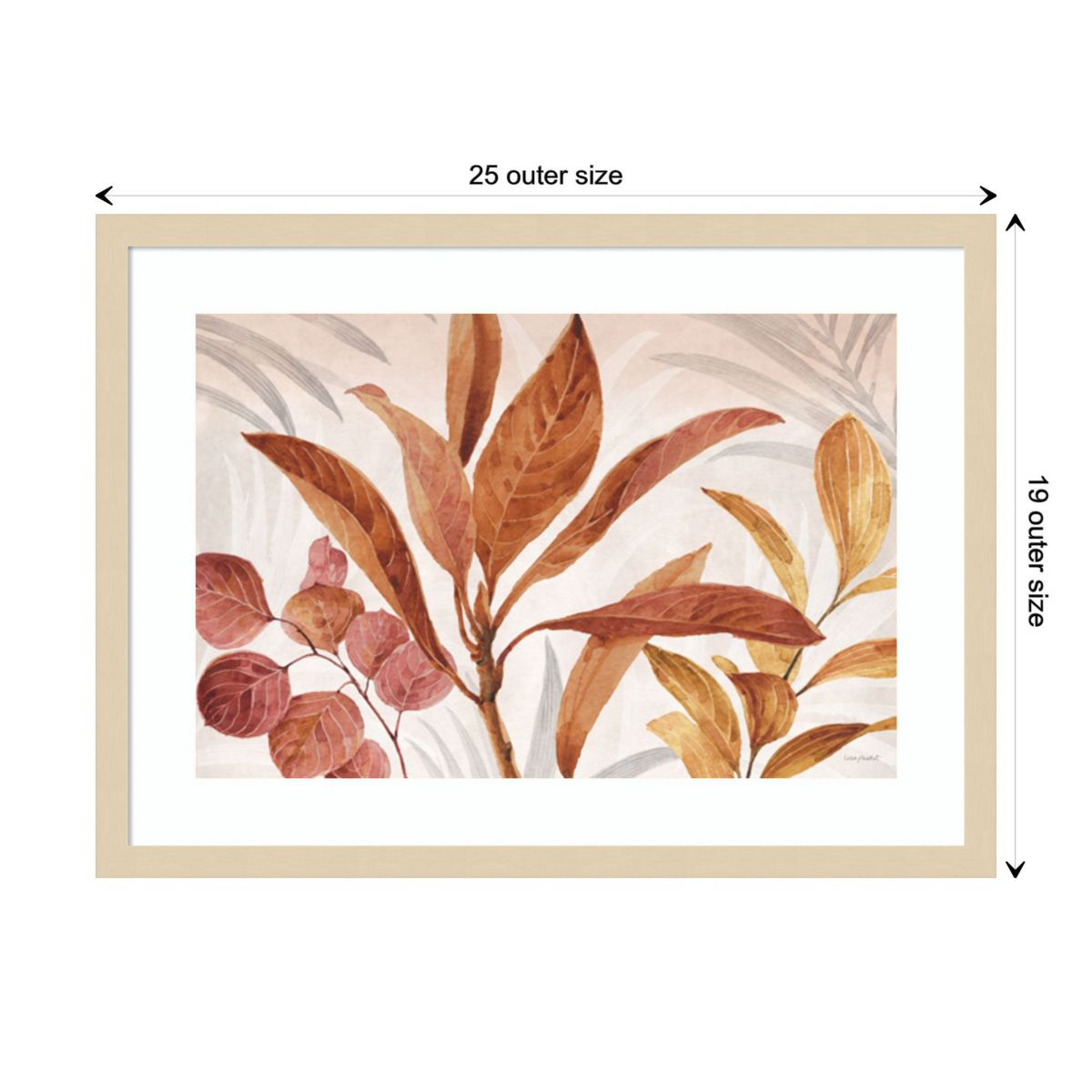 Leaves 01 by Lisa Audit Wood Framed Wall Art Print