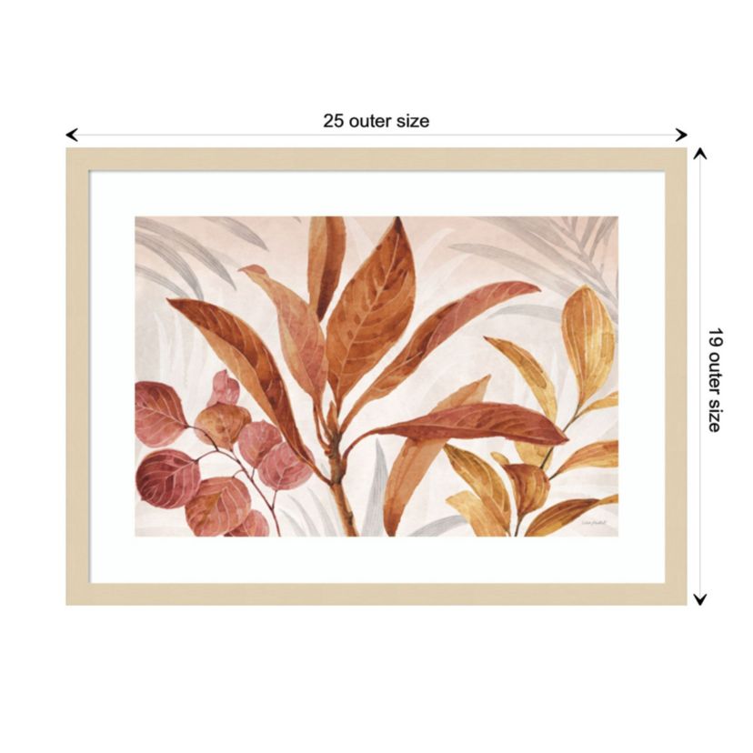 Leaves 01 by Lisa Audit Wood Framed Wall Art Print
