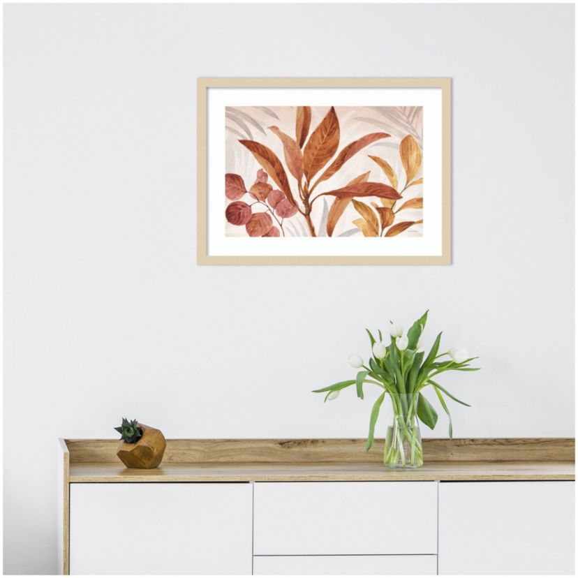 Leaves 01 by Lisa Audit Wood Framed Wall Art Print