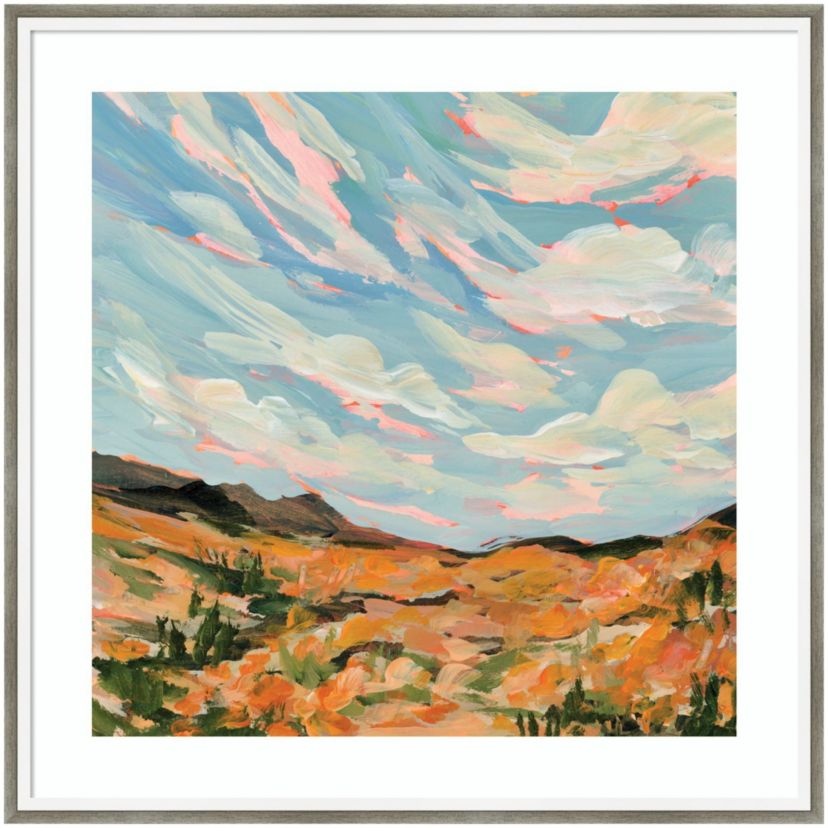 California by Emily Kenney Wood Framed Wall Art Print