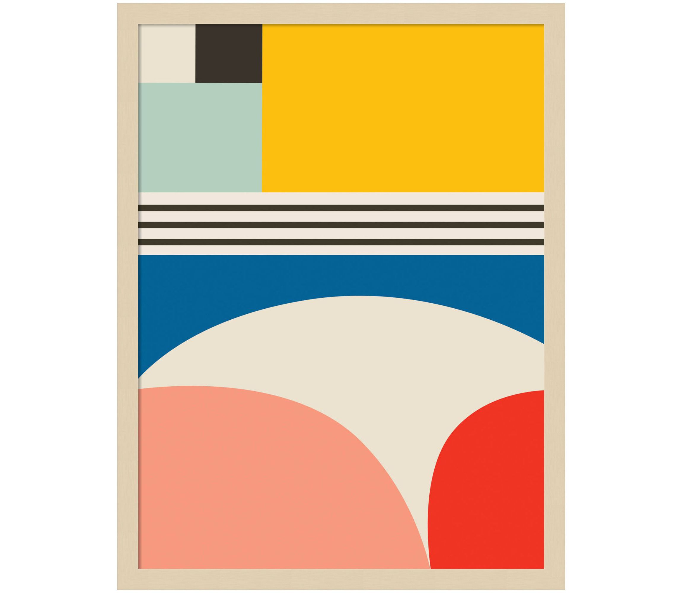Mid Century Modern Pattern 2 by Rachel Lee Wood Framed Wall Art Print
