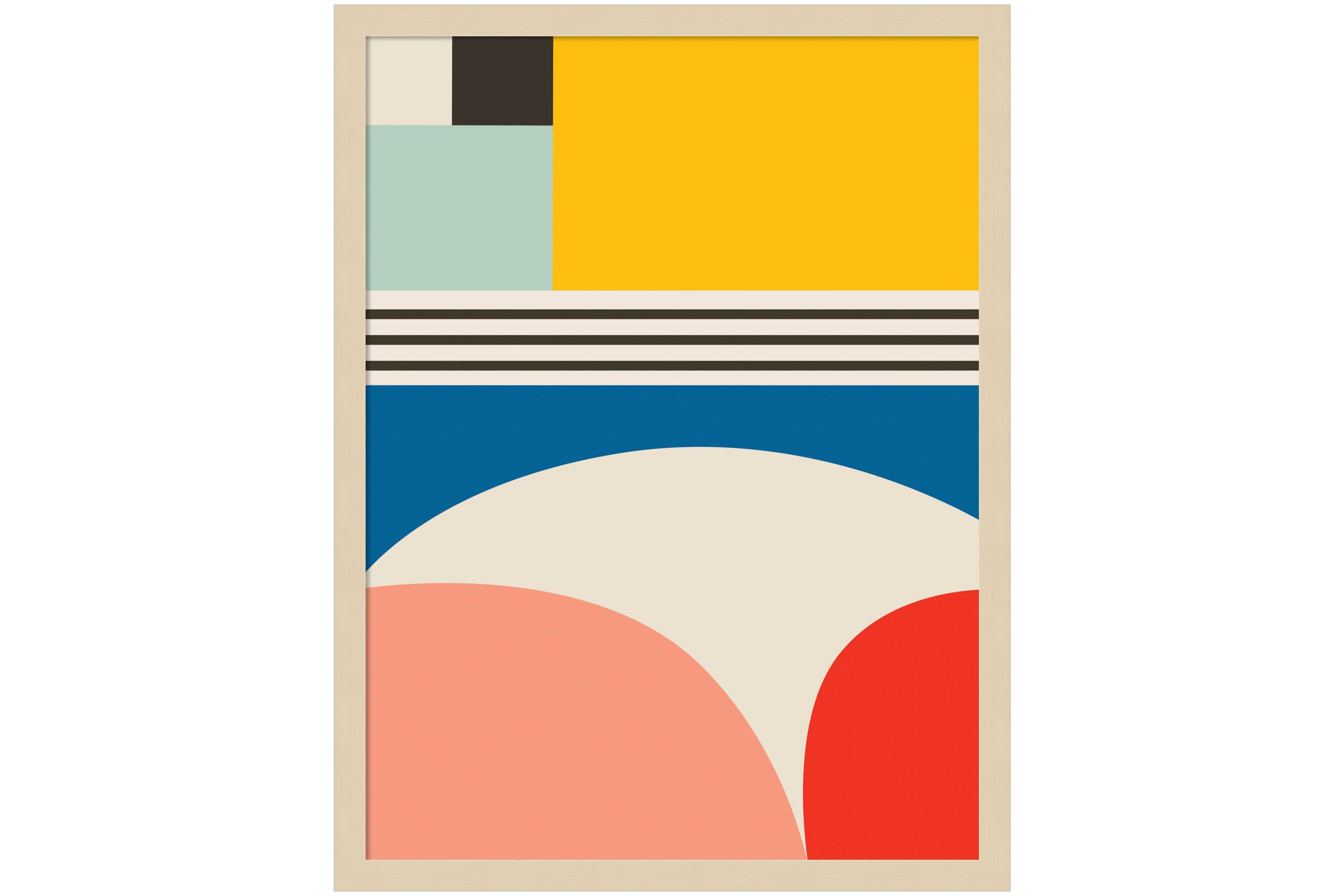Mid Century Modern Pattern 2 by Rachel Lee Wood Framed Wall Art Print