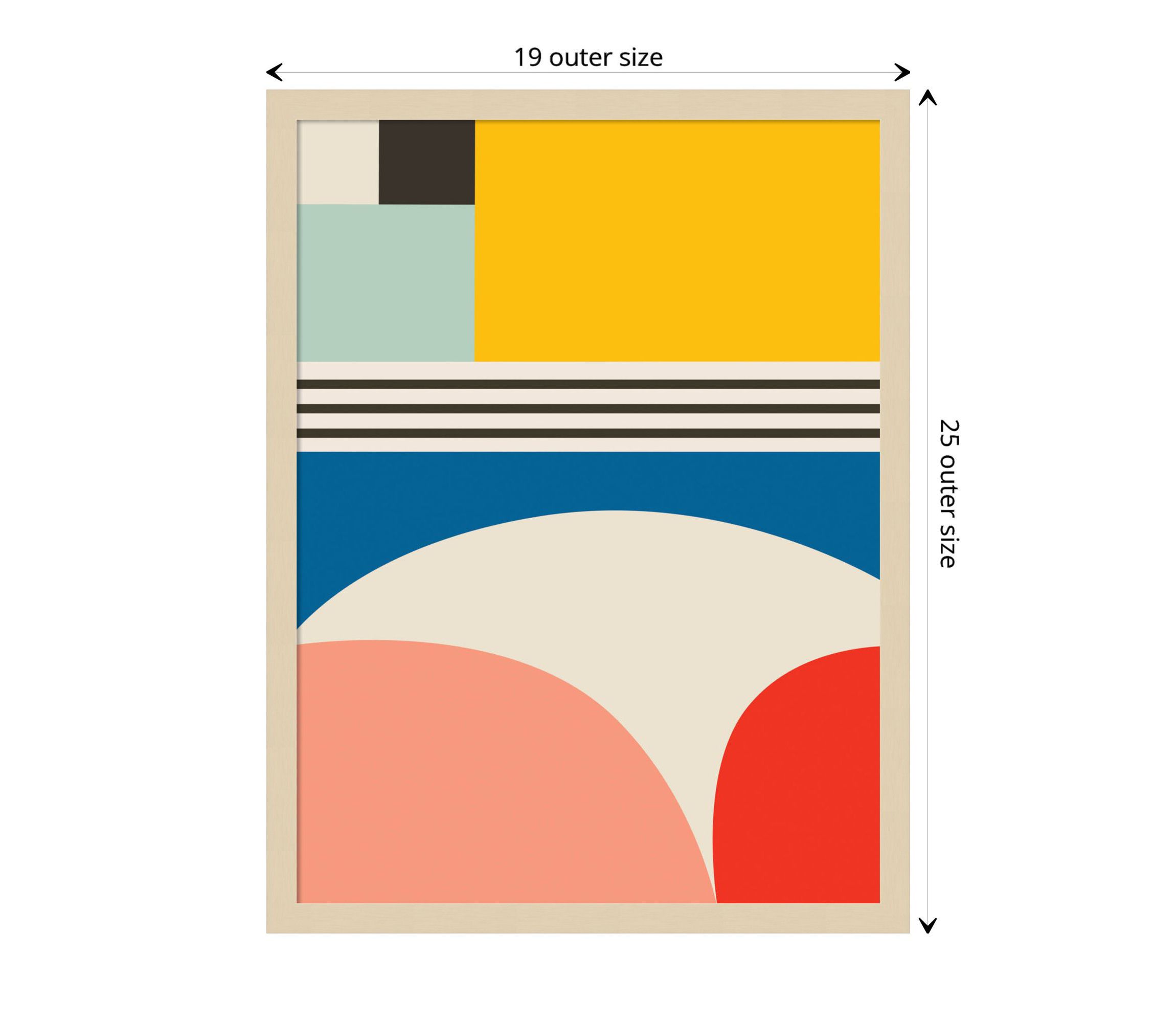 Mid Century Modern Pattern 2 by Rachel Lee Wood Framed Wall Art Print