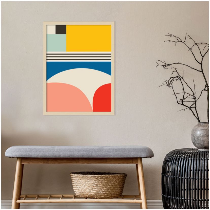 Mid Century Modern Pattern 2 by Rachel Lee Wood Framed Wall Art Print