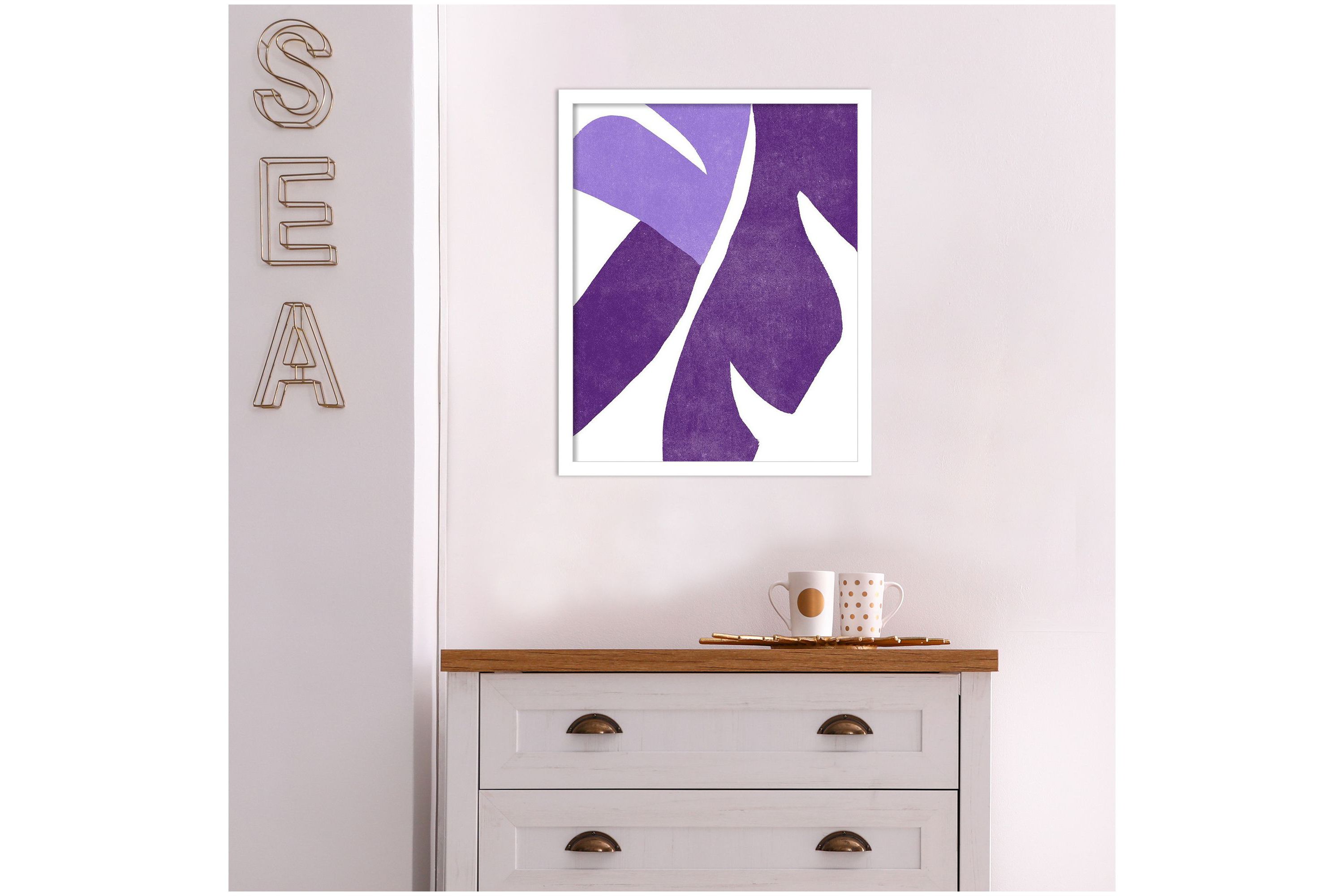 Color Cuts VIII by June Erica Vess Wood Framed Wall Art Print