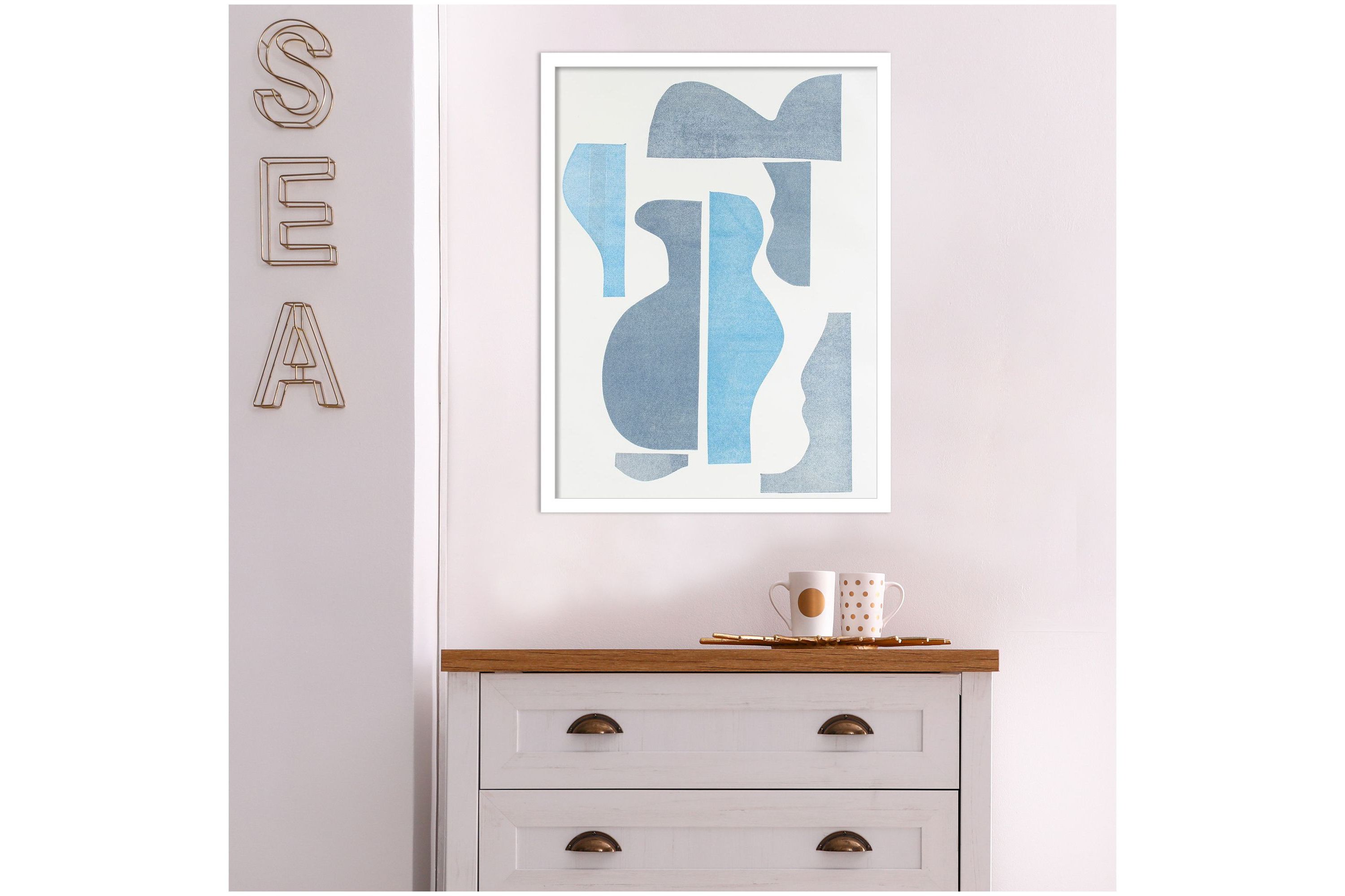 Pottery Forms III by Rob Delamater Wood Framed Wall Art Print
