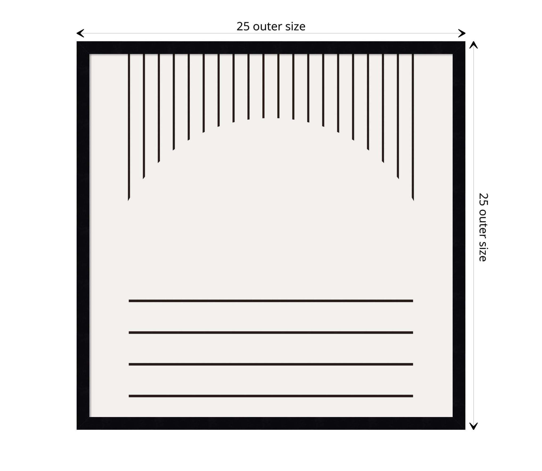 Modern Statement Stripes 2 by The Creative Bunch Studio Wood Framed Wall Art Print