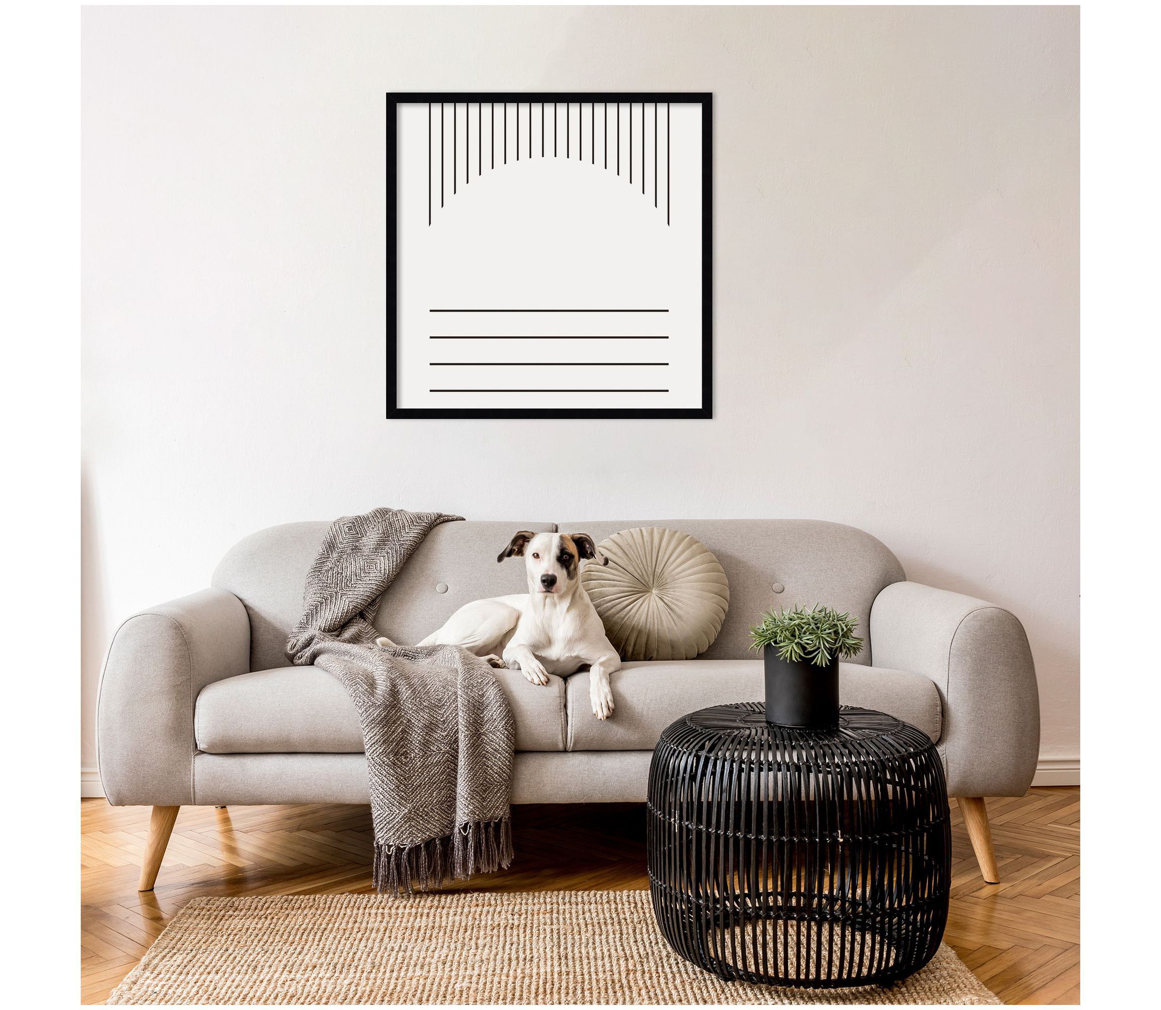 Modern Statement Stripes 2 by The Creative Bunch Studio Wood Framed Wall Art Print