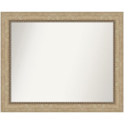 Amanti Art Astor Champagne Non-Beveled Framed Bathroom Wall Mirror, Large