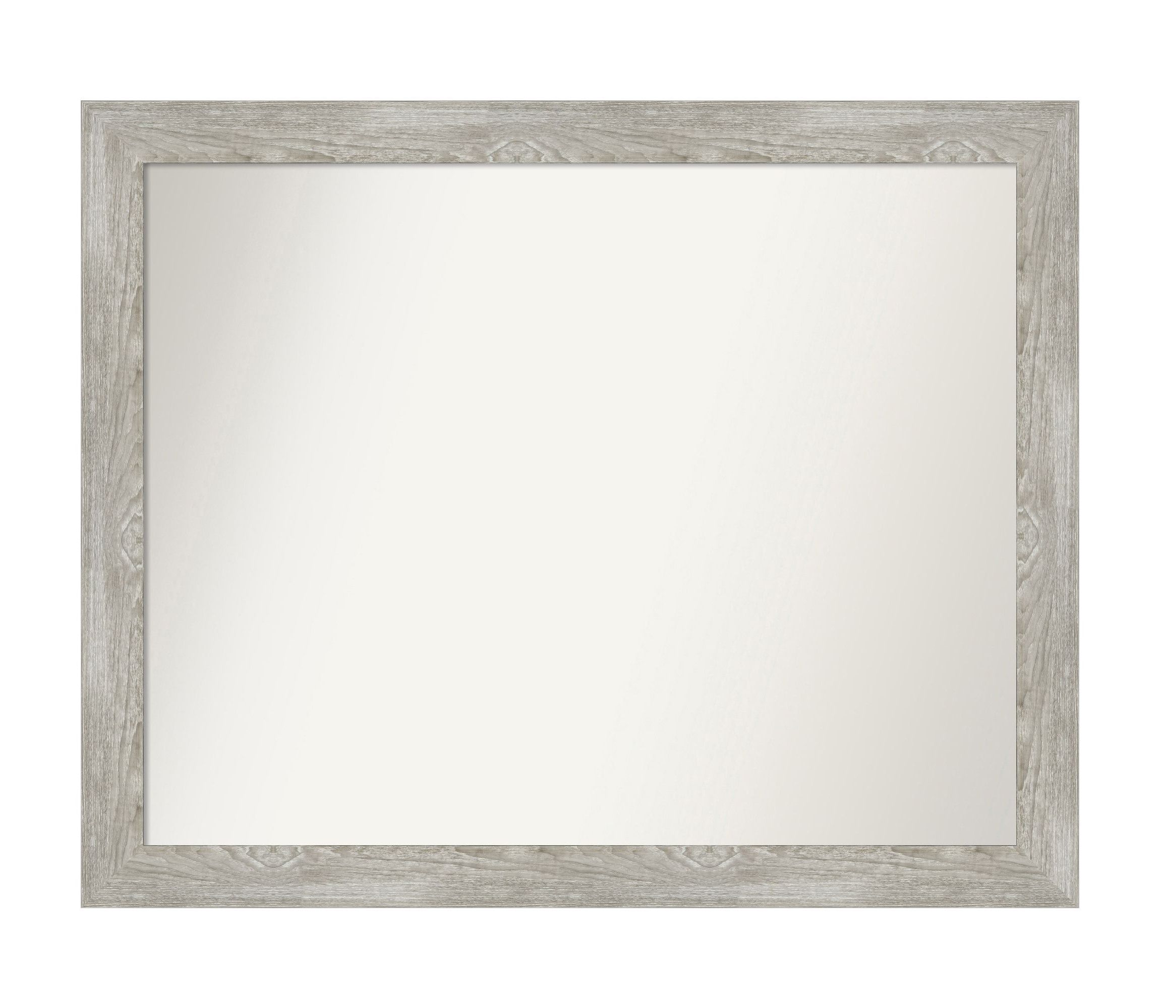 Dove Greywash Narrow Non-Beveled Framed Bathroom Wall Mirror